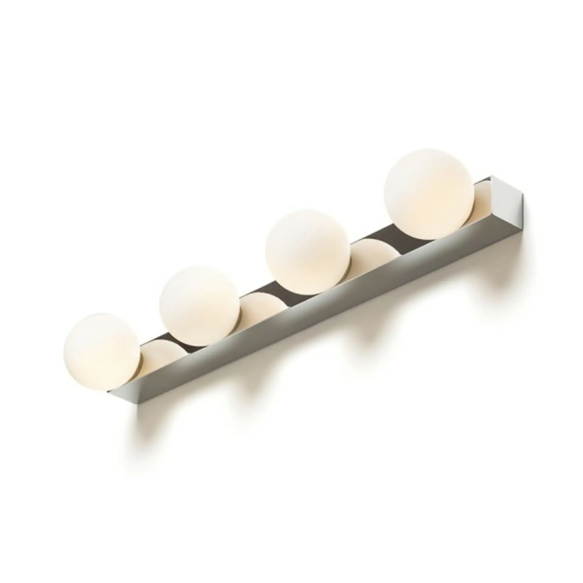 RED - DESIGN RENDL RENDL DOMINO IV nástěnné svítidlo chrom/opálové sklo 230V G9 4x6W IP44 R14390