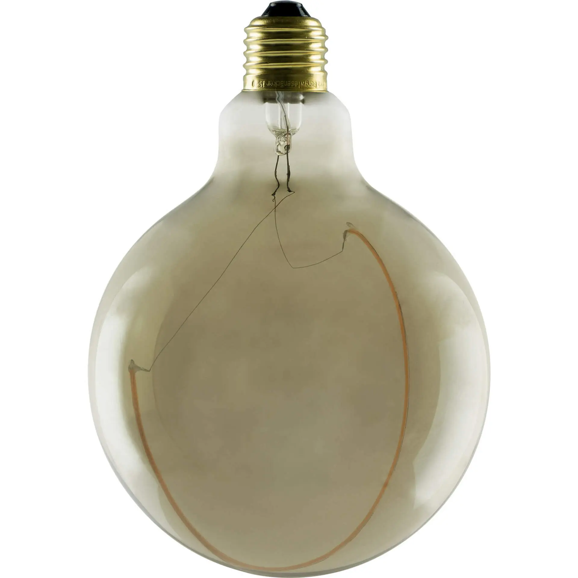 BIG WHITE SLV LED Iluze Globe 125 Crescent nakloněná LED žárovka, kouřová, E27, fázové stmívání, 6W, 1900K 1008161