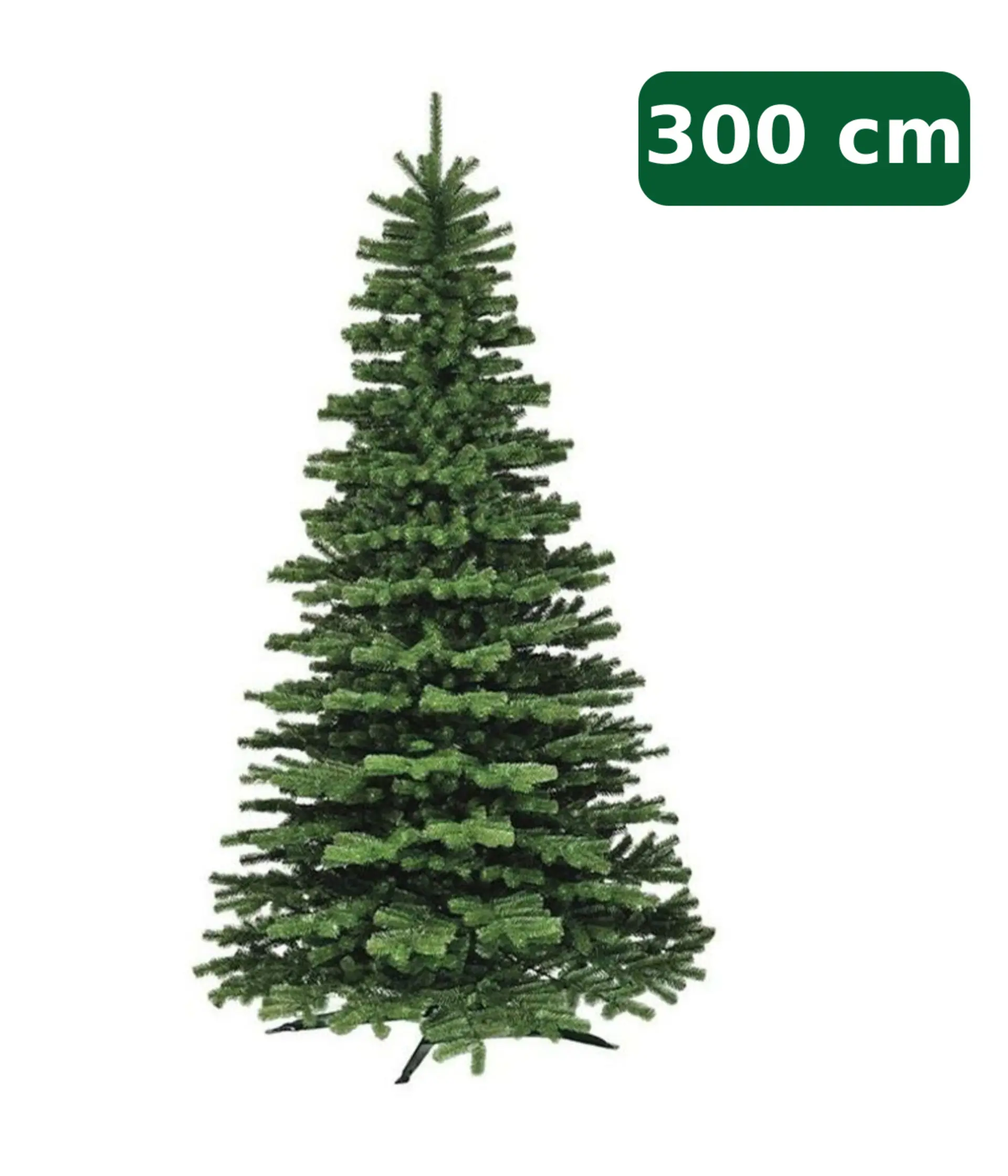 DecoLED Umělý vánoční stromek 300 cm, smrček Slim-Line s 2D jehličím