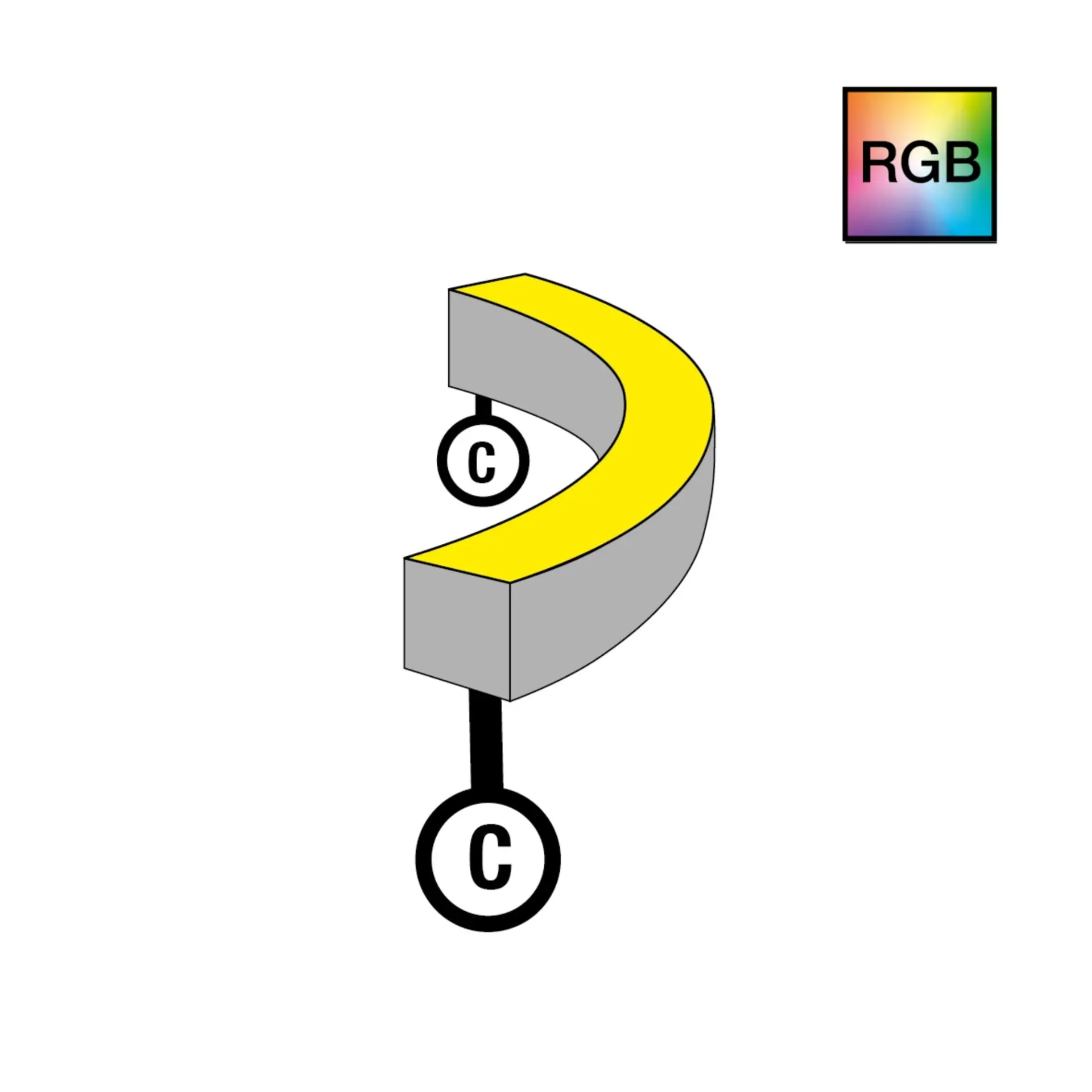 SLC S1624S-RGB-C Napájení pro NeonFlex 24V Side-Bend RGB C - TLG