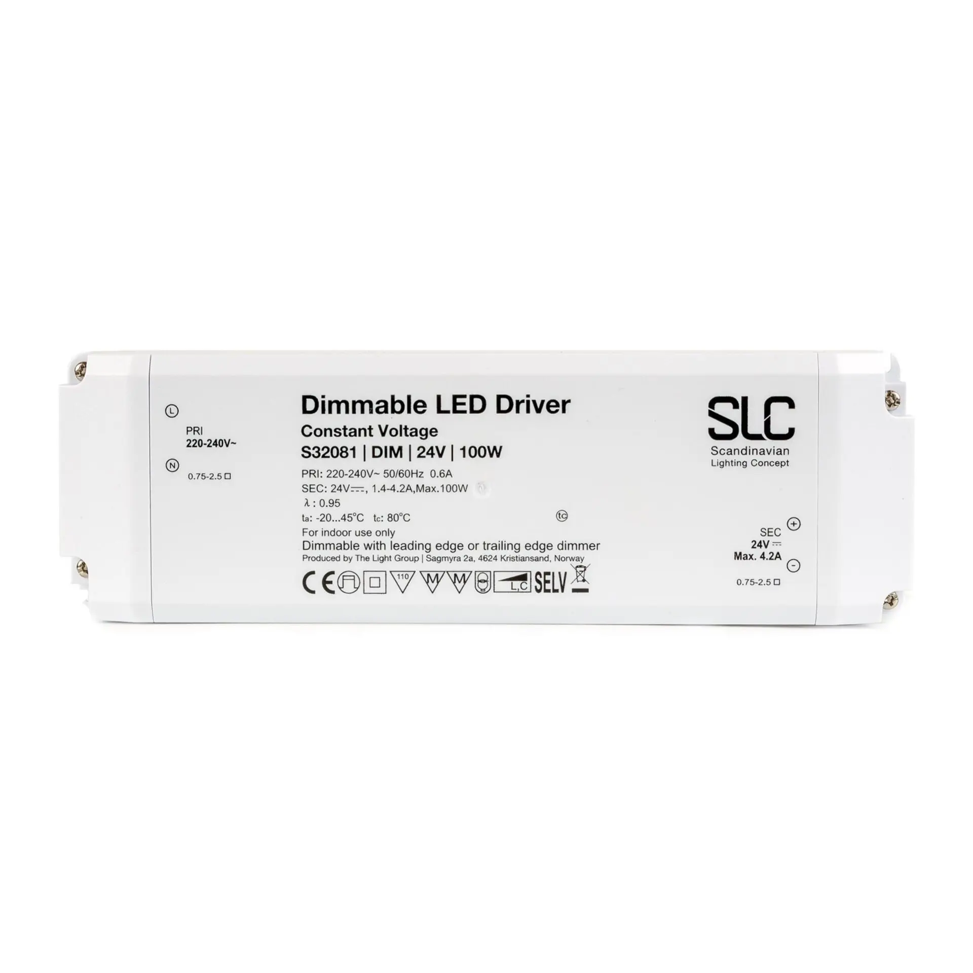 SLC Driver 24V 100W stmívatelný triak IP20