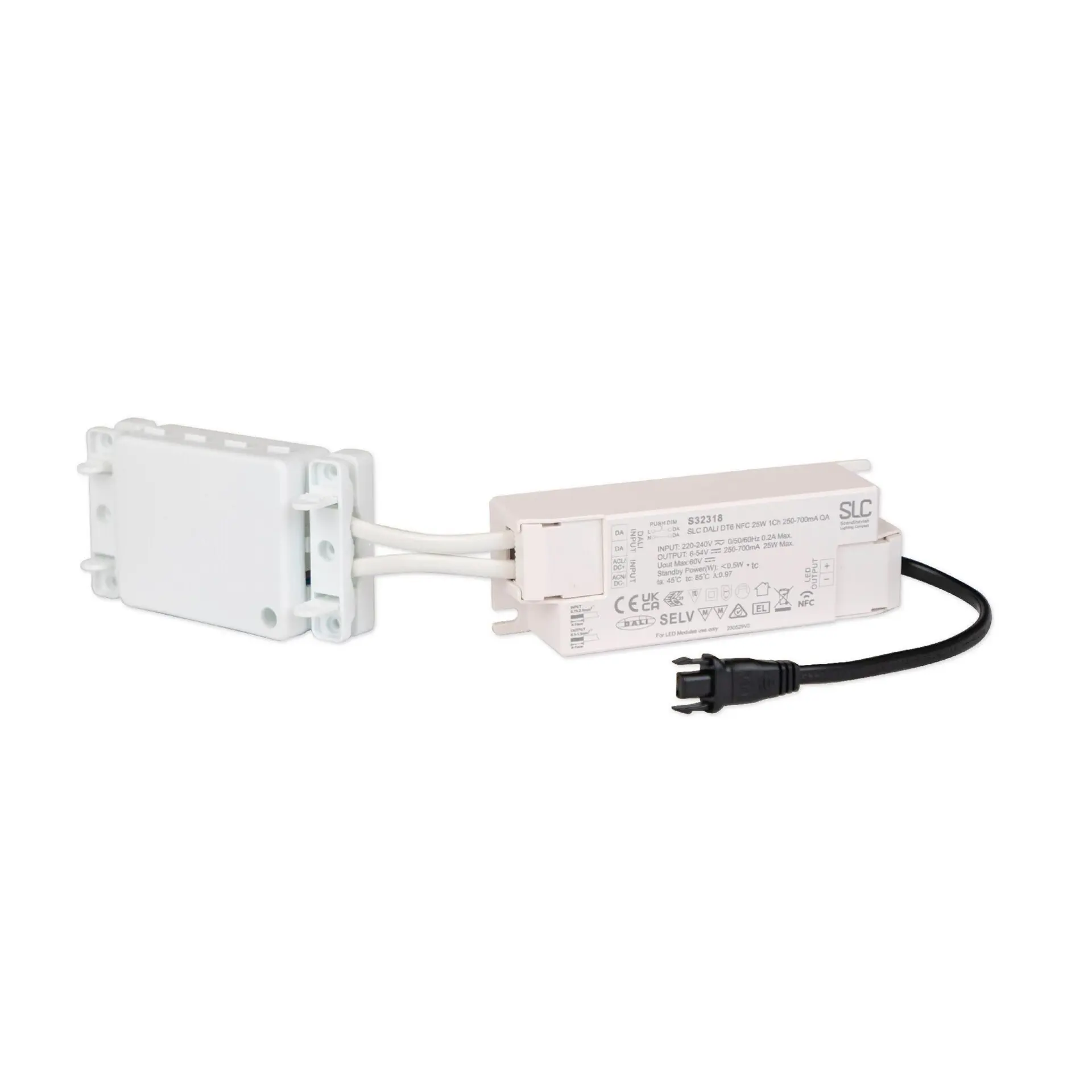 SLC Driver NFC 1Ch 250-700mA QA 25W DALI IP20