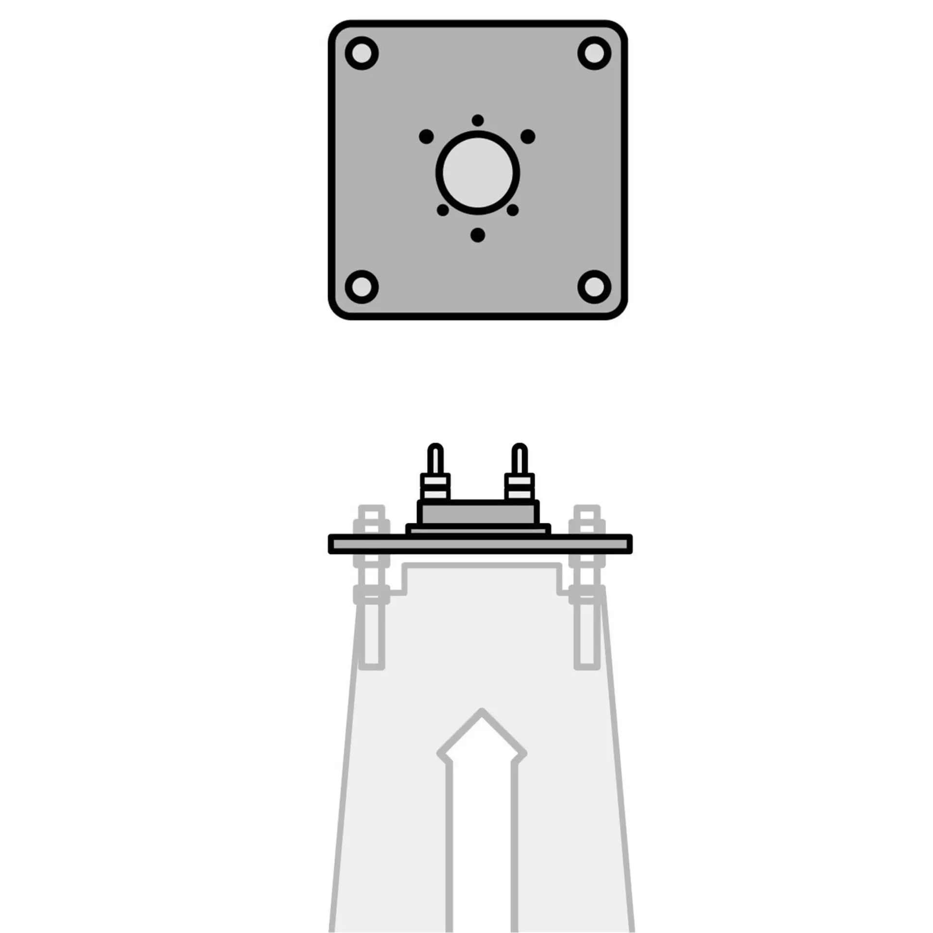 SLC SLC1424 Základna pro svítidlo Faro/Obelix CPro C160 Bollard černá - TLG