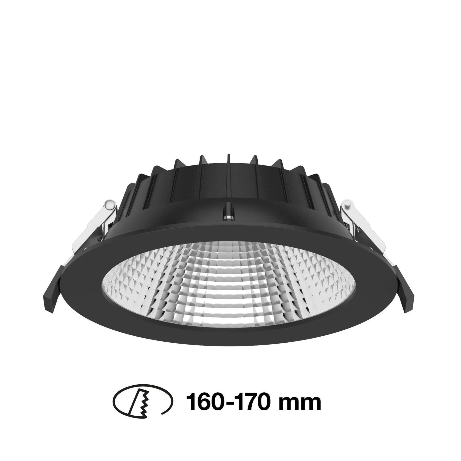 SLC SLC1527 Vestavné LED svítidlo Shift pr.160-170 mm černé 1900lm 3000/4000K Ra80 bez driveru IP54/IP40 UGR19 - TLG