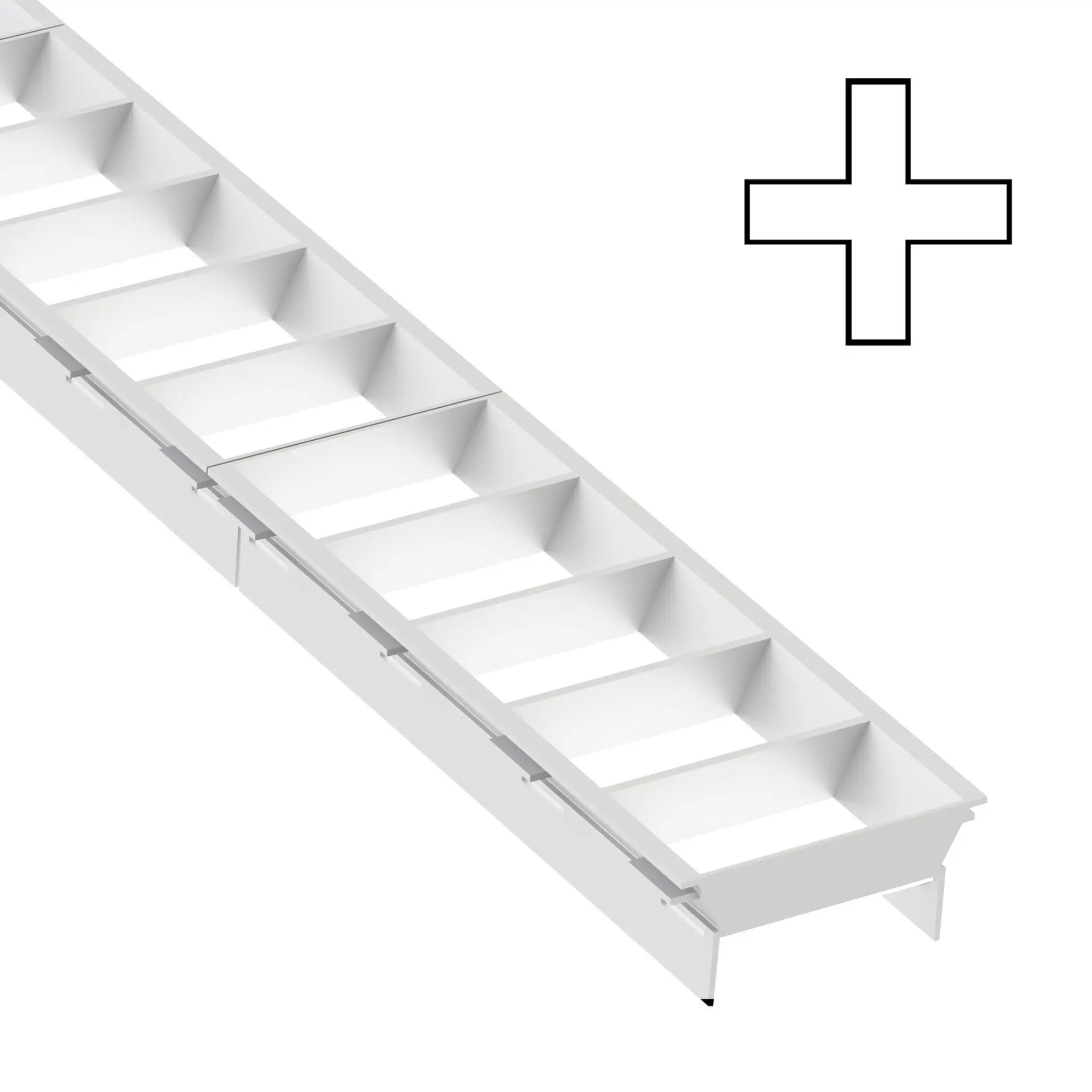 SLC SLC9551 LED svítidlo Click mřížka X spojka bílá - TLG