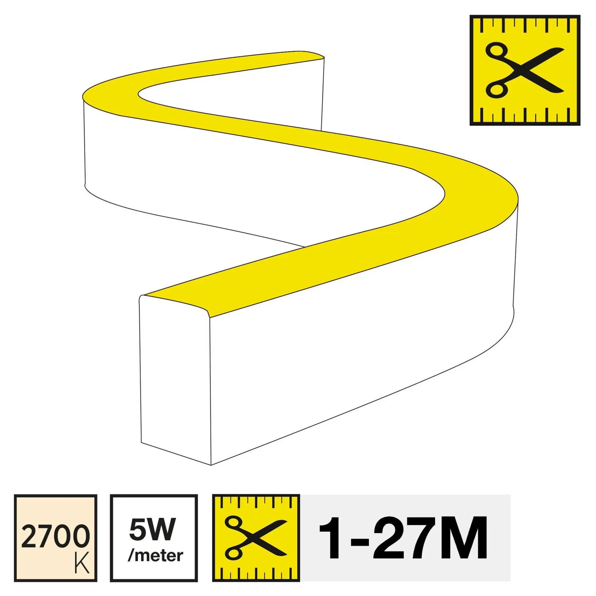 SLC SM16060 LED pásek SLC NEON FLEX SIDE 2700K 5W 198LM 1-27M IP67 - TLG