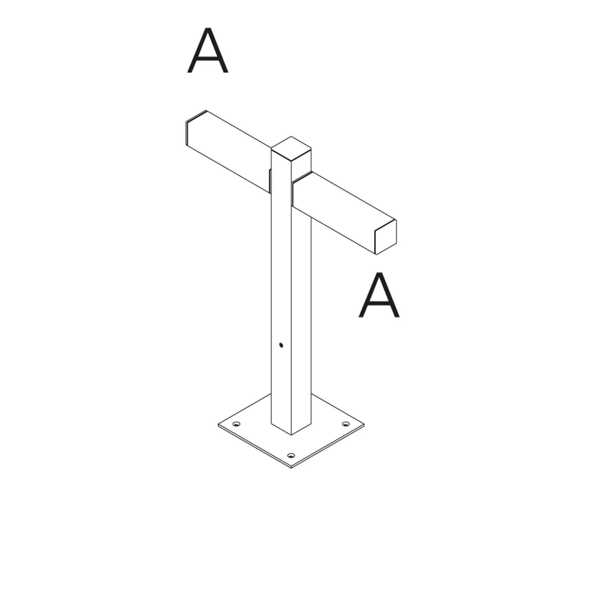Artemide venkovní svítidlo Walking Pole 600 Architectural Outdoor 2x180° hlavic