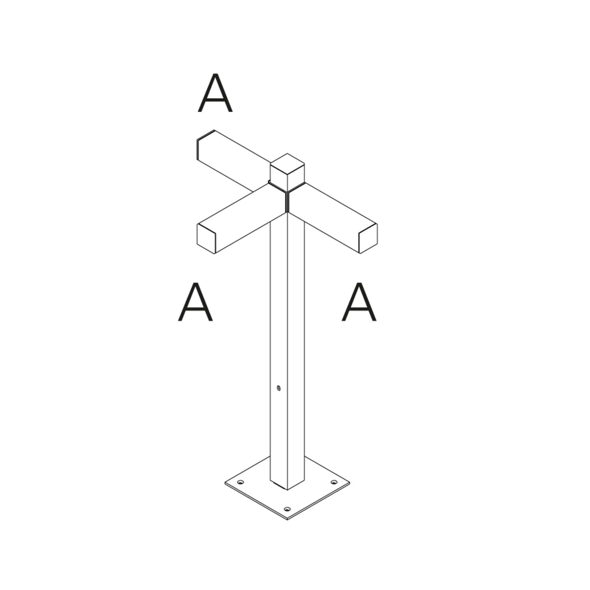 AR T4506D30 Walking - stojna 900 - 3x180° hlavy - A 90h - ARTEMIDE