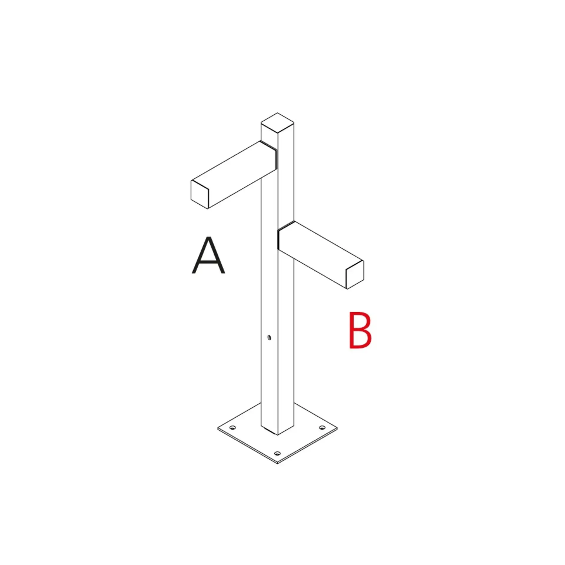 Artemide venkovní svítidlo Walking Pole 900 Architectural Outdoor, 2 hlavice 90°