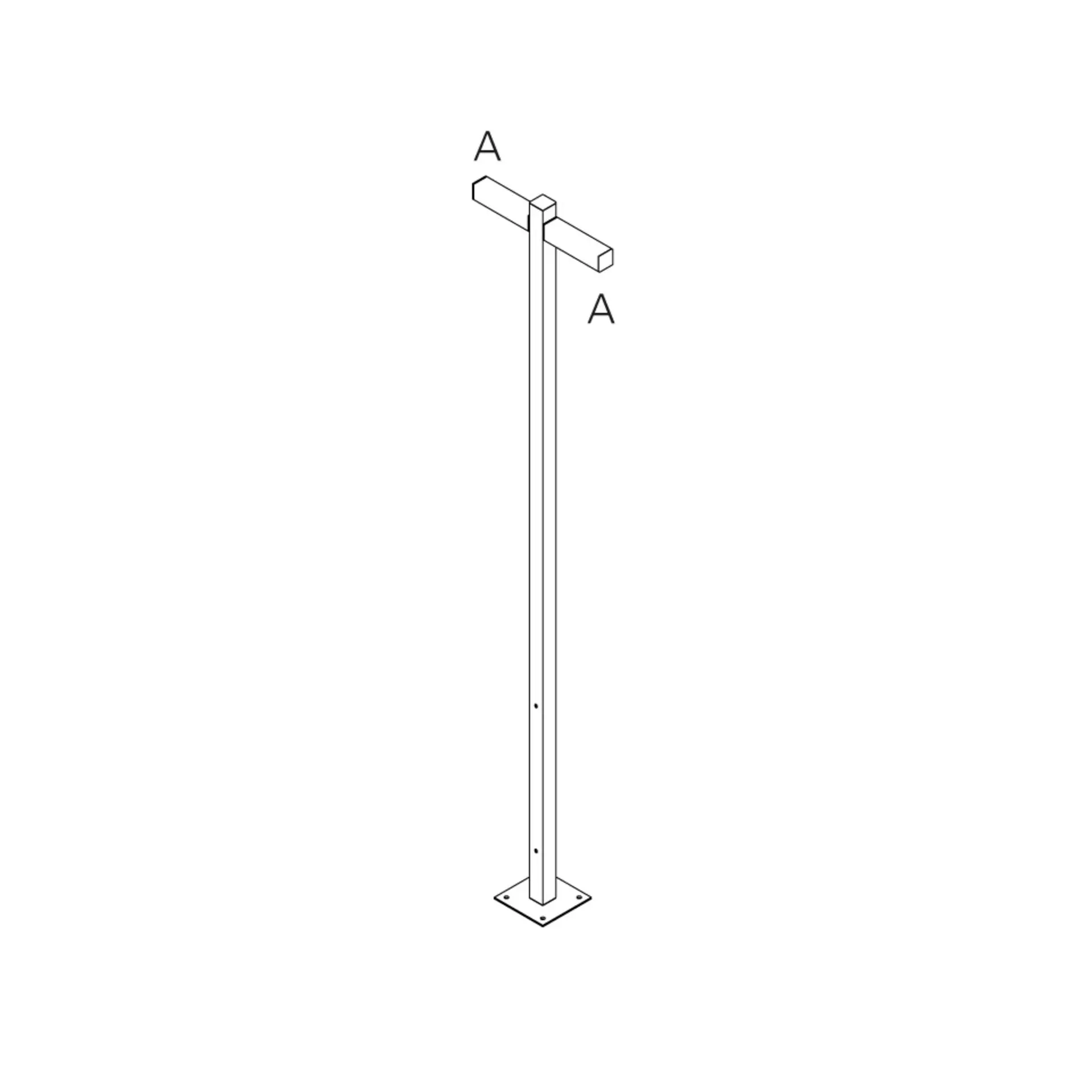 Artemide venkovní sloupkové svítidlo Walking Pole 2500 Architectural Outdoor 2x180° hlavice 250 cm