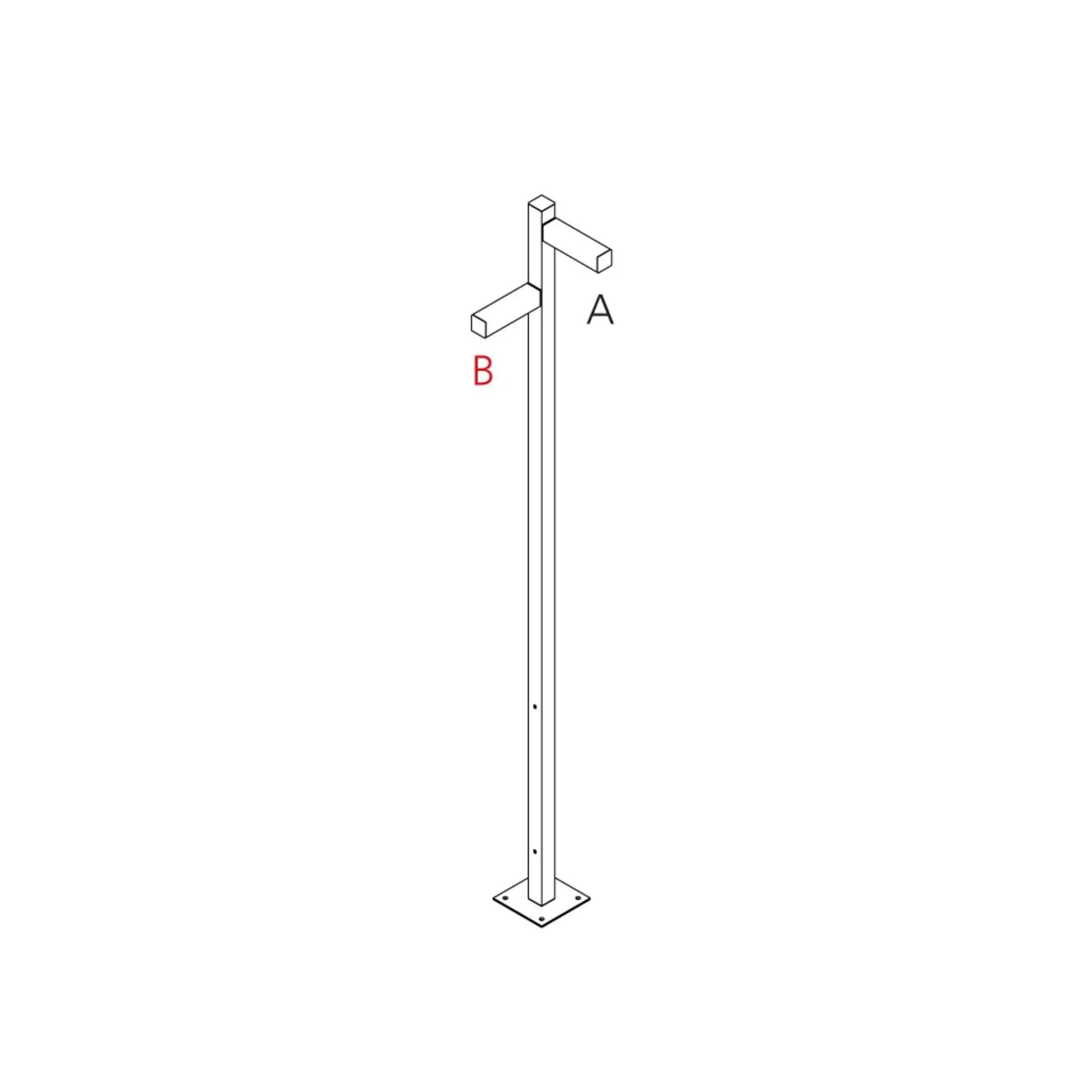 Artemide venkovní sloupkové svítidlo Walking Pole 2500, 2x90° hlavice