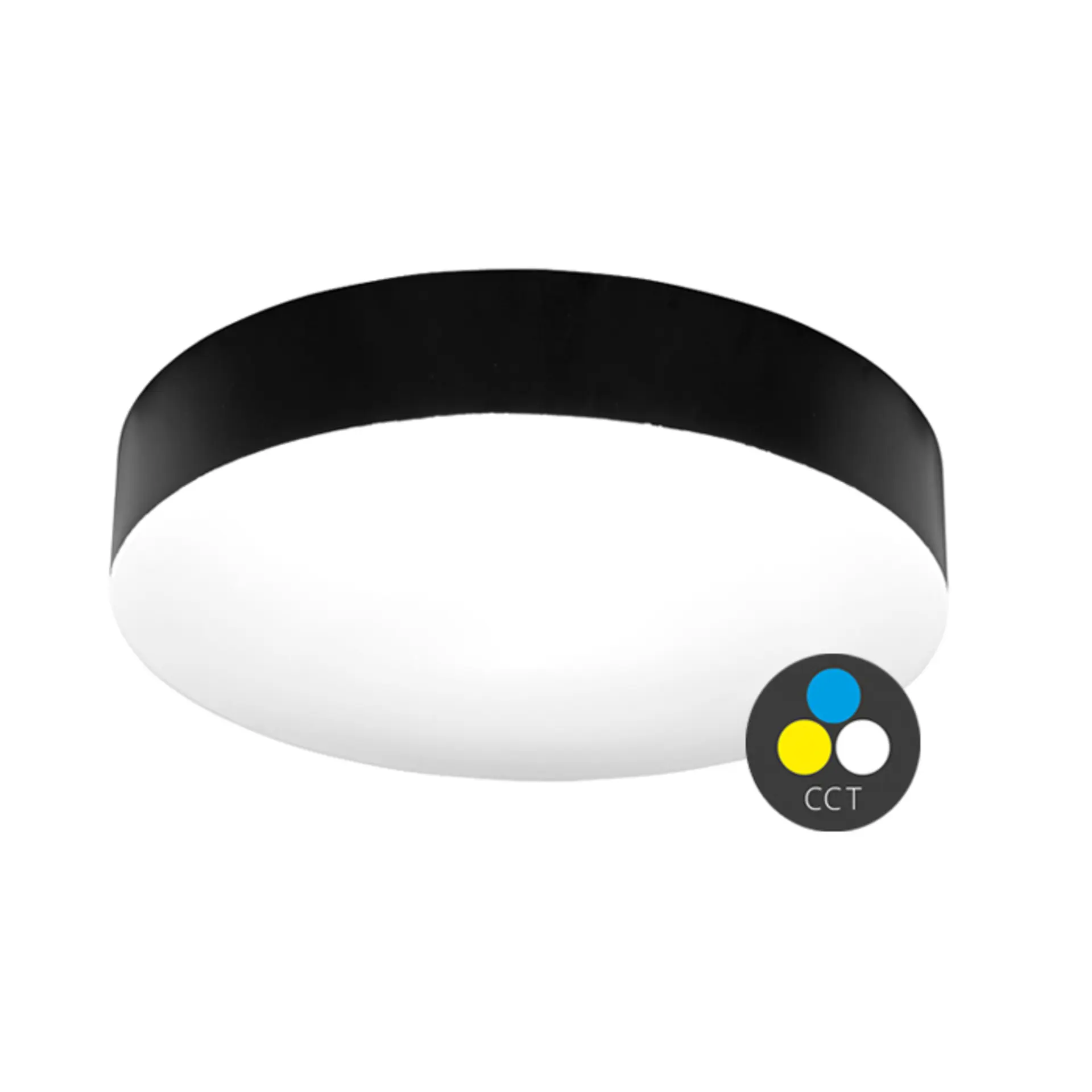 Ecolite LED svítidlo stropní kruh 24W 30cm 2040lm CCT IP44 černá WML300-CCT/24W/CR