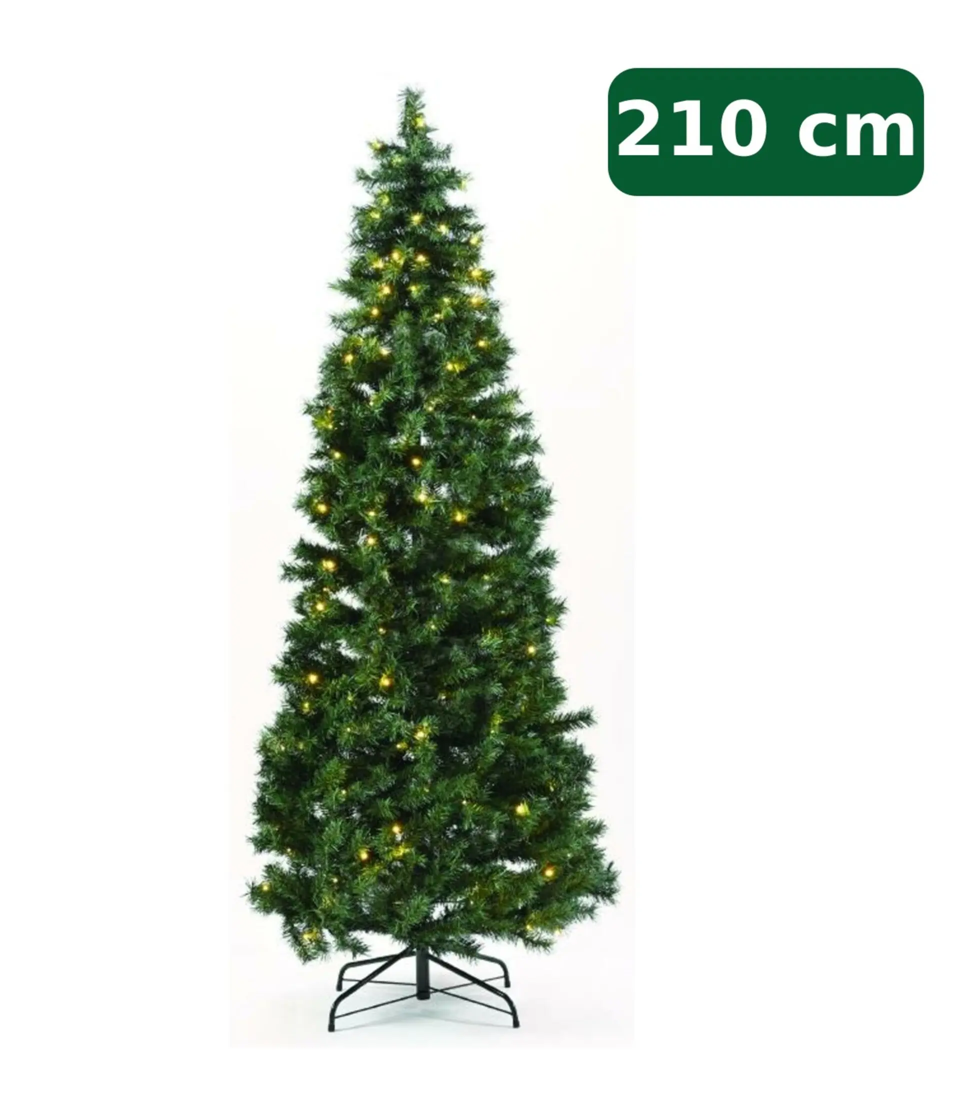 ACA Lighting LAILIAS umělý vánoční stromek 210 cm s osvětlením 200 LED teplá bílá X1821020002