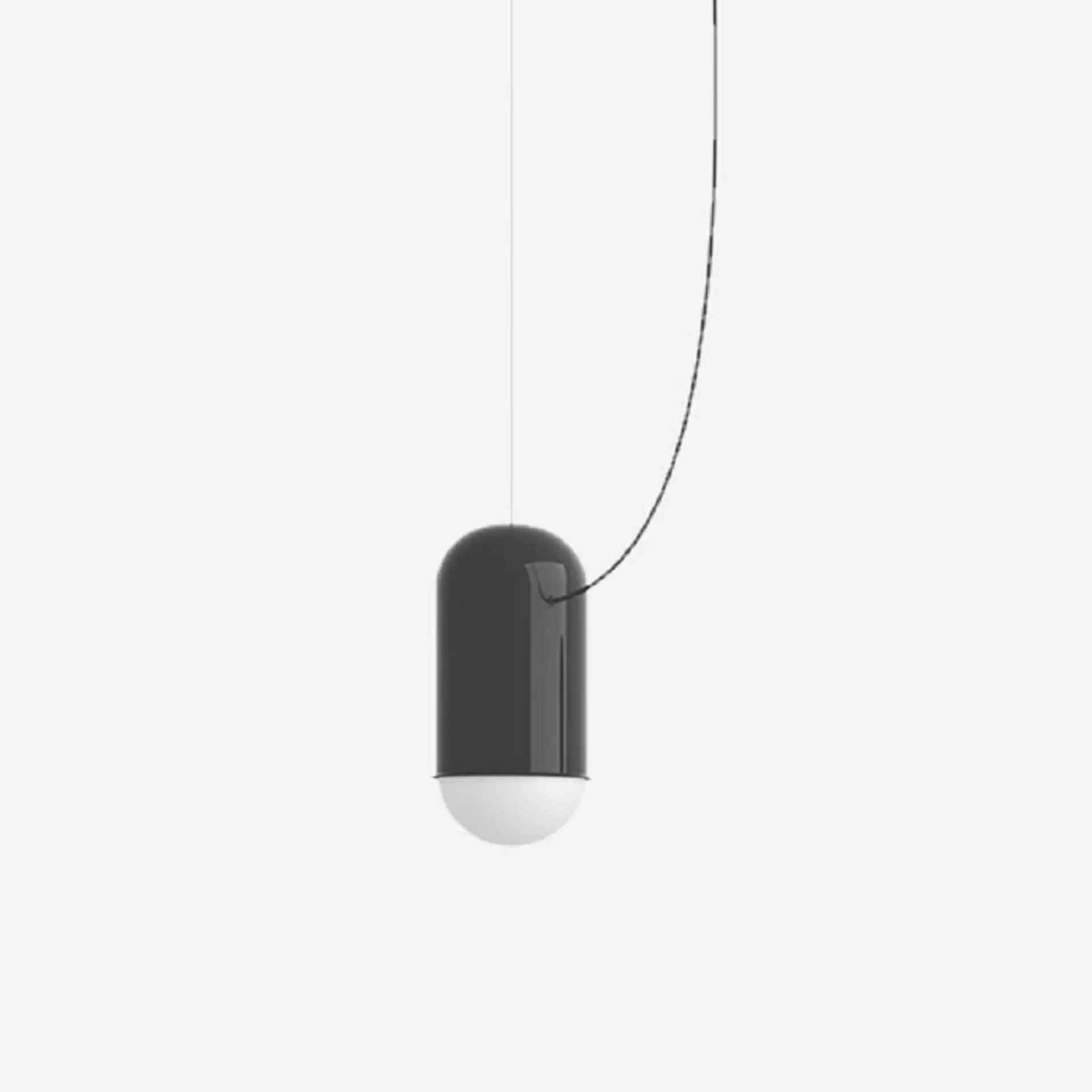 LUCIS závěsné svítidlo CAPSULE 8,1W LED 3000K sklo černá opál ZL.L1.C20.61