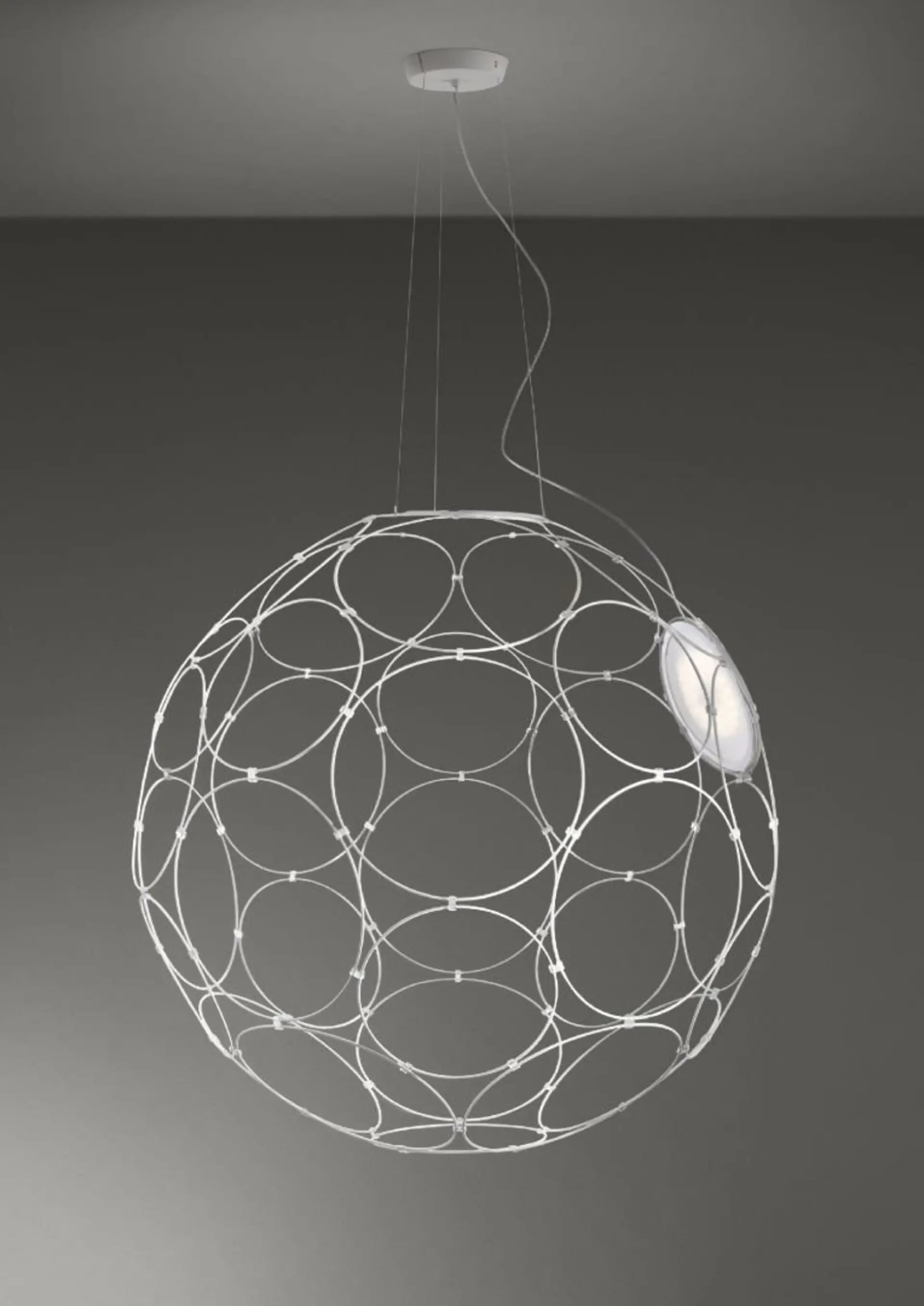 FABBIAN Závěsné svítidlo GIRO 67cm LED 17W 1850lm 3000K bílé VÝPRODEJ VZORKU