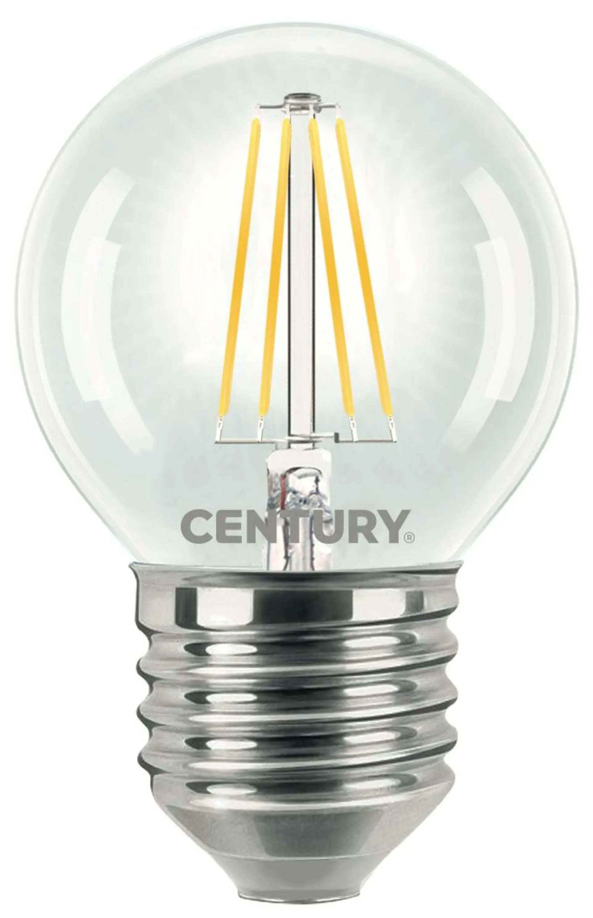 CEN INH1G-042727 LED FILAMENT MINI GLOBE ČIRÁ 4W E27 2700K 470Lm 360d 45x72mm IP20 - CENTURY