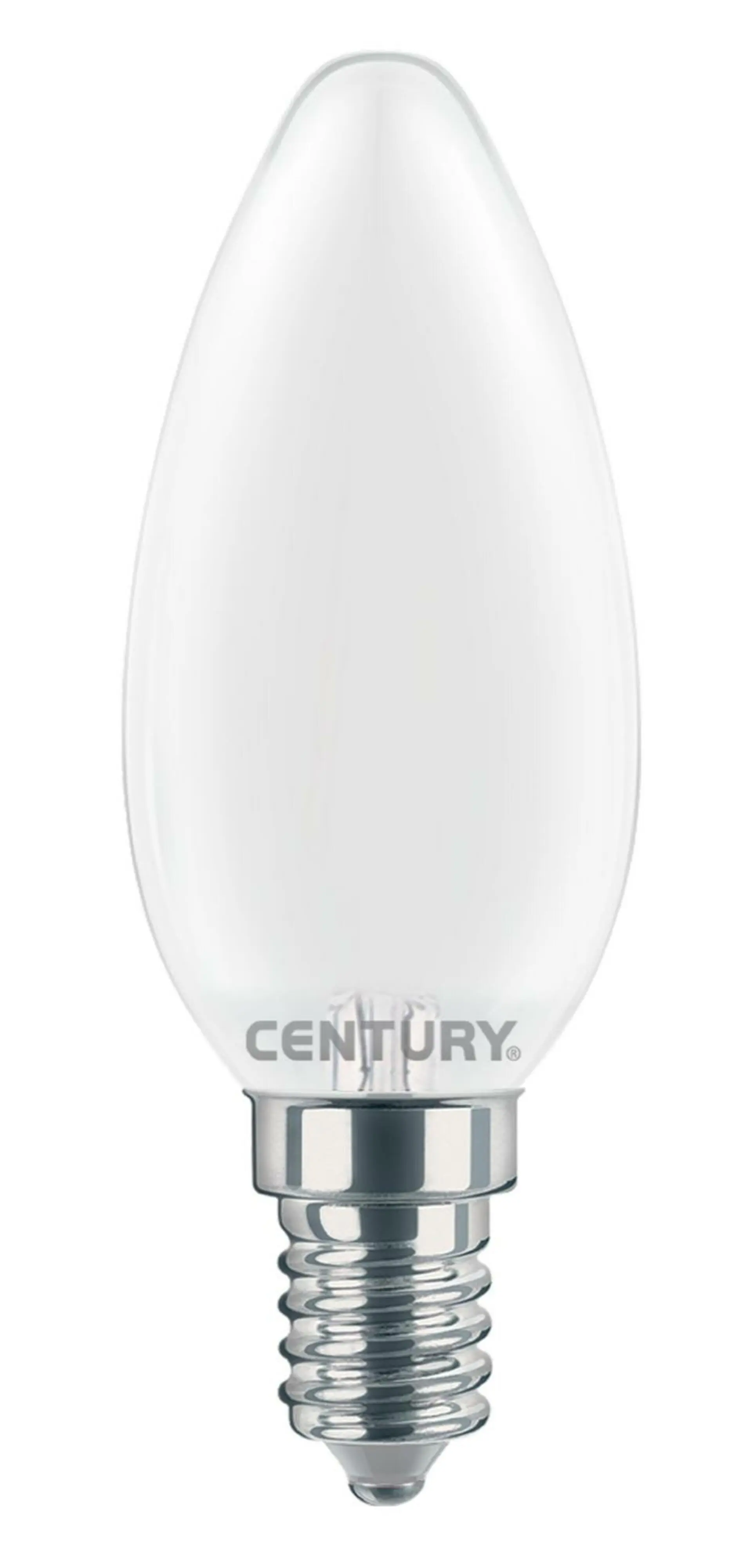 CEN INSM1D-041440 VÝPRODEJ AKCE - LED FILAMENT SVÍČKA SATÉN 4W E14 4000K 470Lm 360d DIMM 35x97mm IP20 - CENTURY