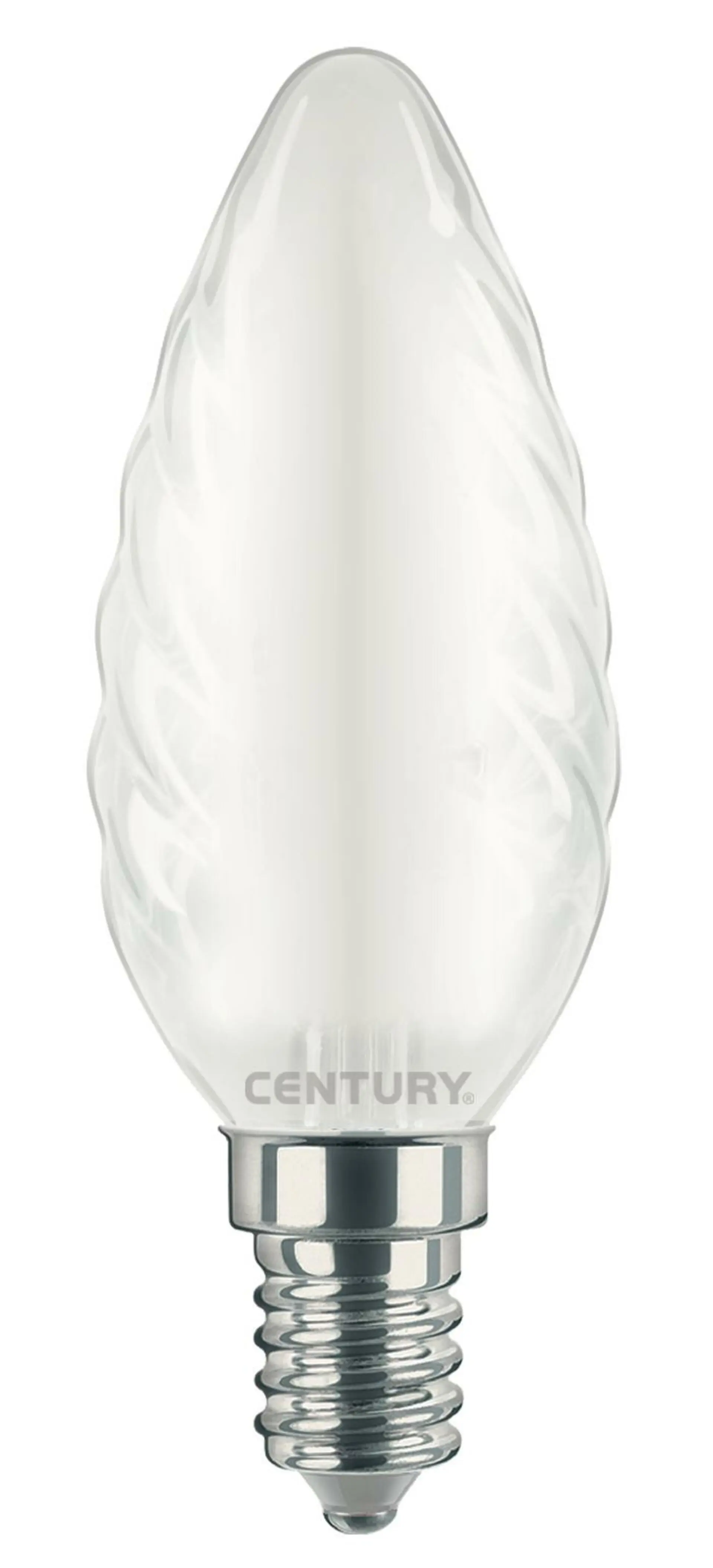 CEN INSTOR-041440 LED FILAMENT SVÍČKA TWIST SATÉN 4W E14 4000K 470Lm 360d 35x97mm IP20  - CENTURY