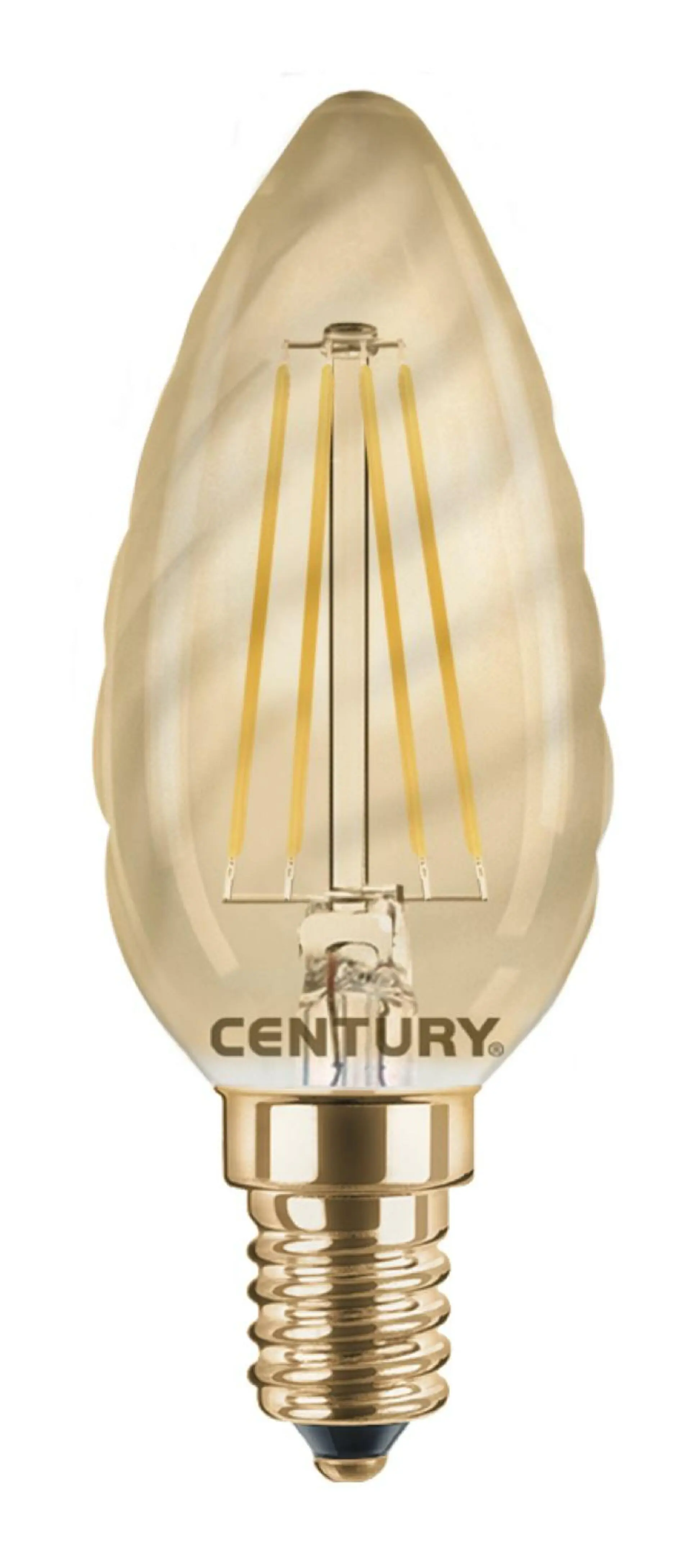 CENTURY LED FILAMENT SVÍČKA TWIST EPOCA 4W E14 2200K 320Lm 360d 35x97mm IP20 CEN INVTOR-041422