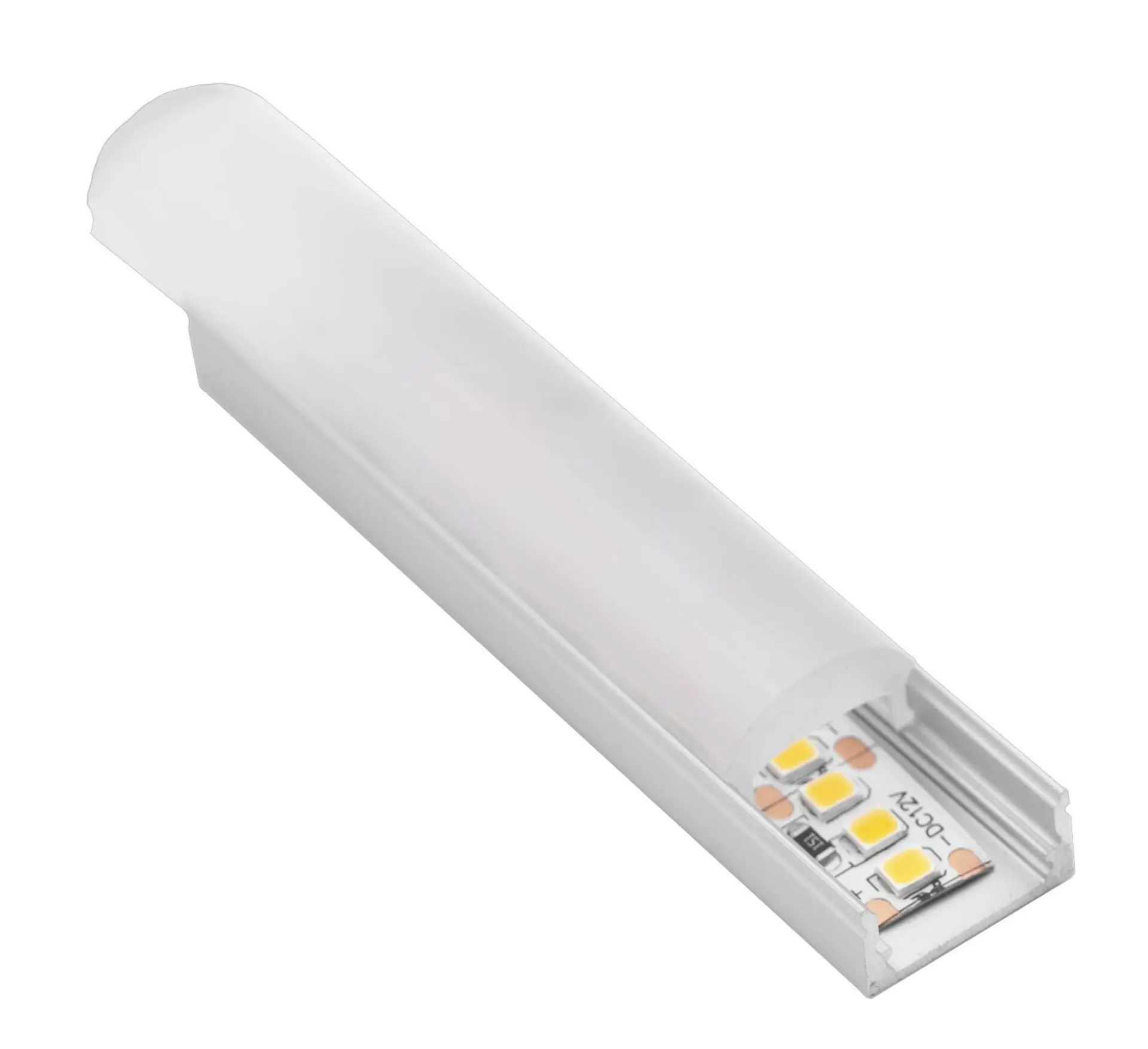 CEN KPRS40G-1713 VÝPRODEJ AL PROFIL pro LED pásek 10mm plochý opálový kryt vypouklý 40d 24x13mm IP20 délka 2m - CENTURY