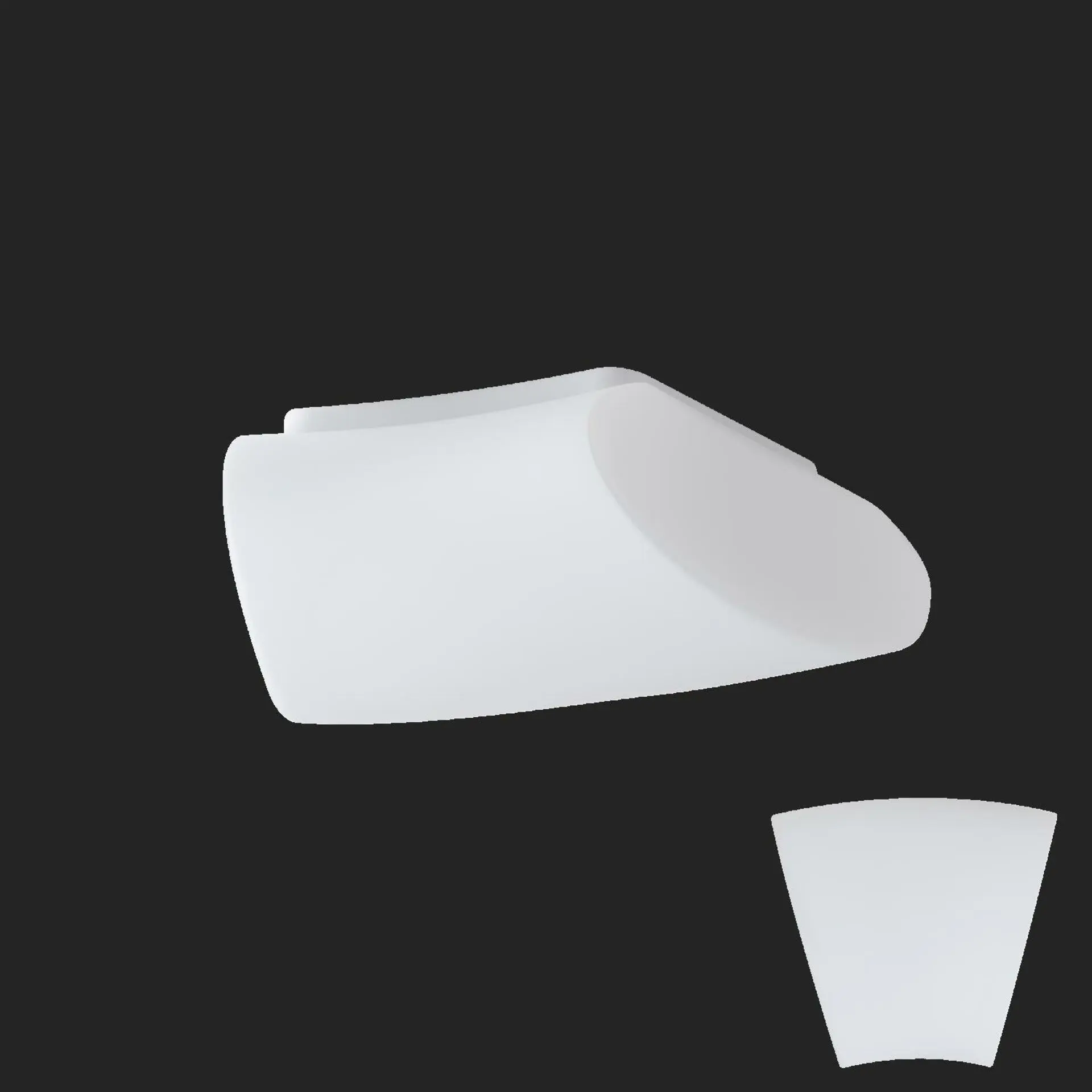 OSMONT ALT59815 ALTAIR 2 stropní/nástěnné skleněné svítidlo bílá IP41 4000 K 20W LED nouzové kombinované 3 h