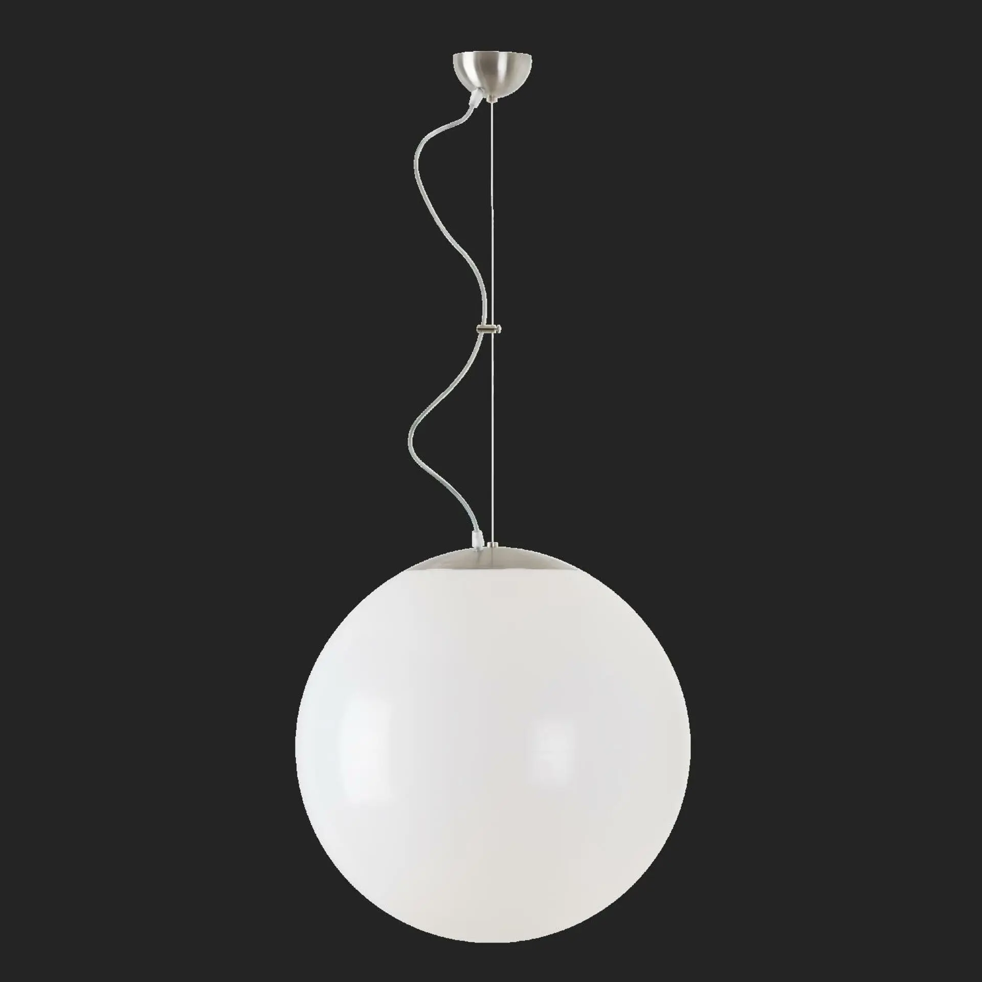 OSMONT ISI64253 ISIS L4 PM závěsné plastové svítidlo nerez broušená / bílá IP40 3000 K 41W LED nouzové kombinované 3 h
