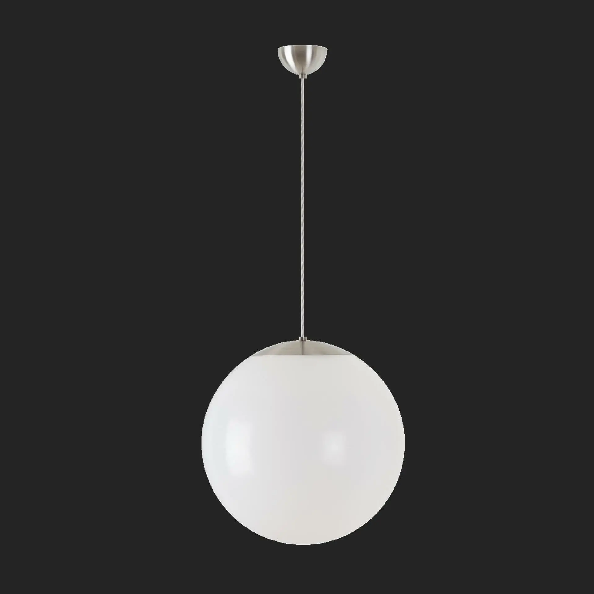 OSMONT ISI64319 ISIS S3 PM závěsné plastové svítidlo nerez broušená / bílá IP40 3000 K 27W LED nouzové kombinované 1 h