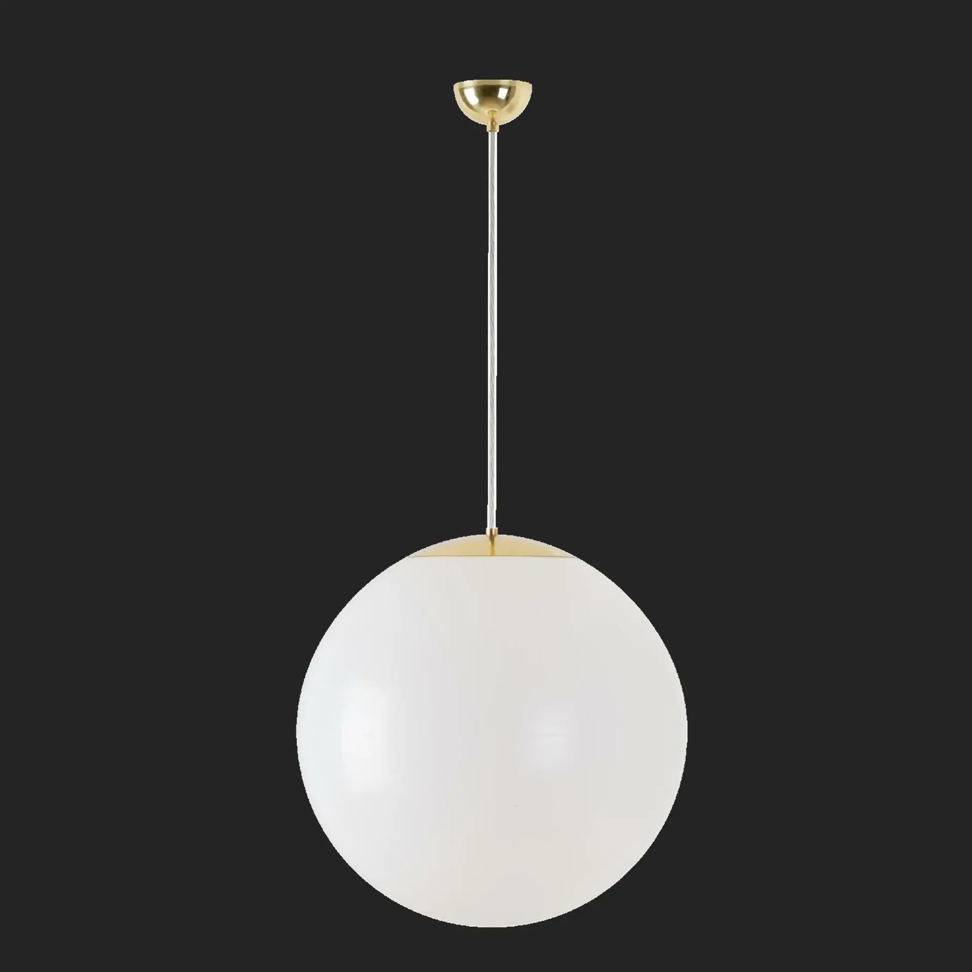 OSMONT ISI64328 ISIS S4 PM závěsné plastové svítidlo mosaz leštěná / bílá IP40 3000 K 41W LED nouzové kombinované 3 h