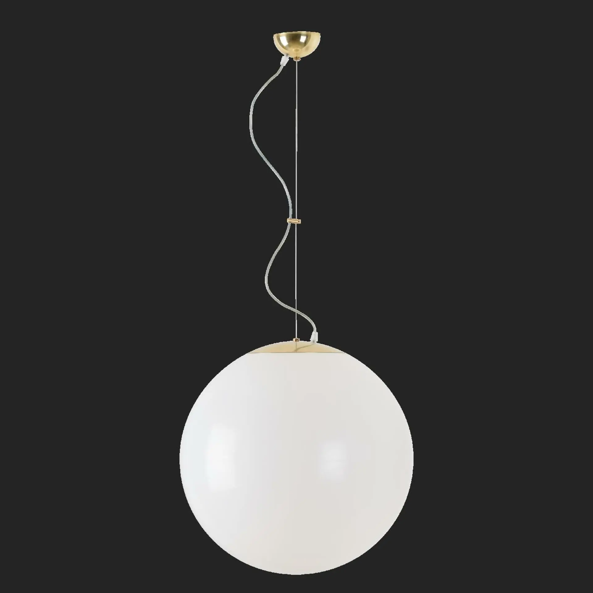 OSMONT ISI64741 ISIS L4 PM závěsné plastové svítidlo mosaz leštěná / bílá IP40 4000 K 41W LED nouzové kombinované 3 h