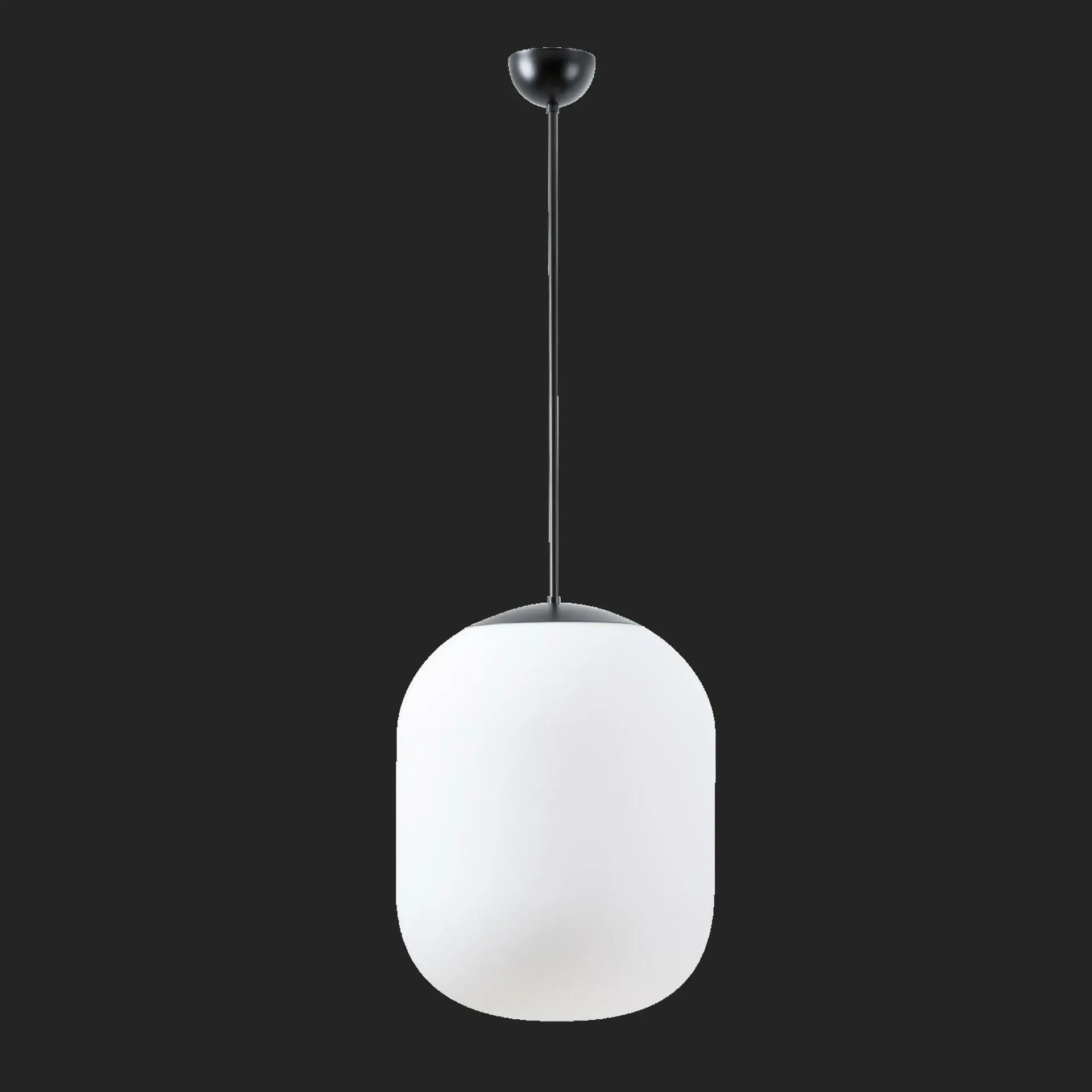 OSMONT TAN66968 TANIA P2 závěsné skleněné svítidlo černá / bílá IP40 4000 K 41W LED nouzové kombinované 3 h