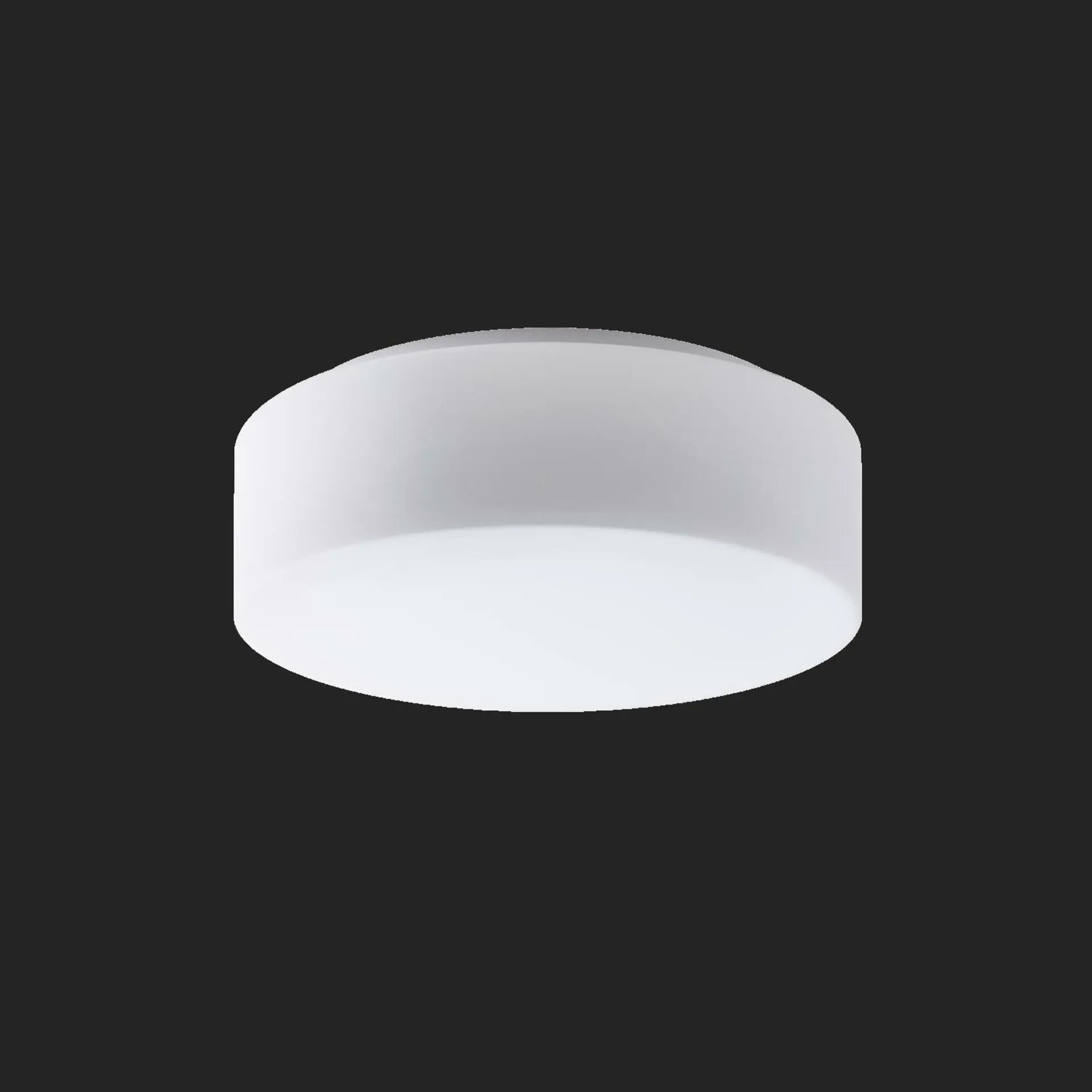 OSMONT ERI67010 ERIS 2 stropní/nástěnné skleněné svítidlo bílá IP43 3000 K 19W LED nouzové kombinované 3 h