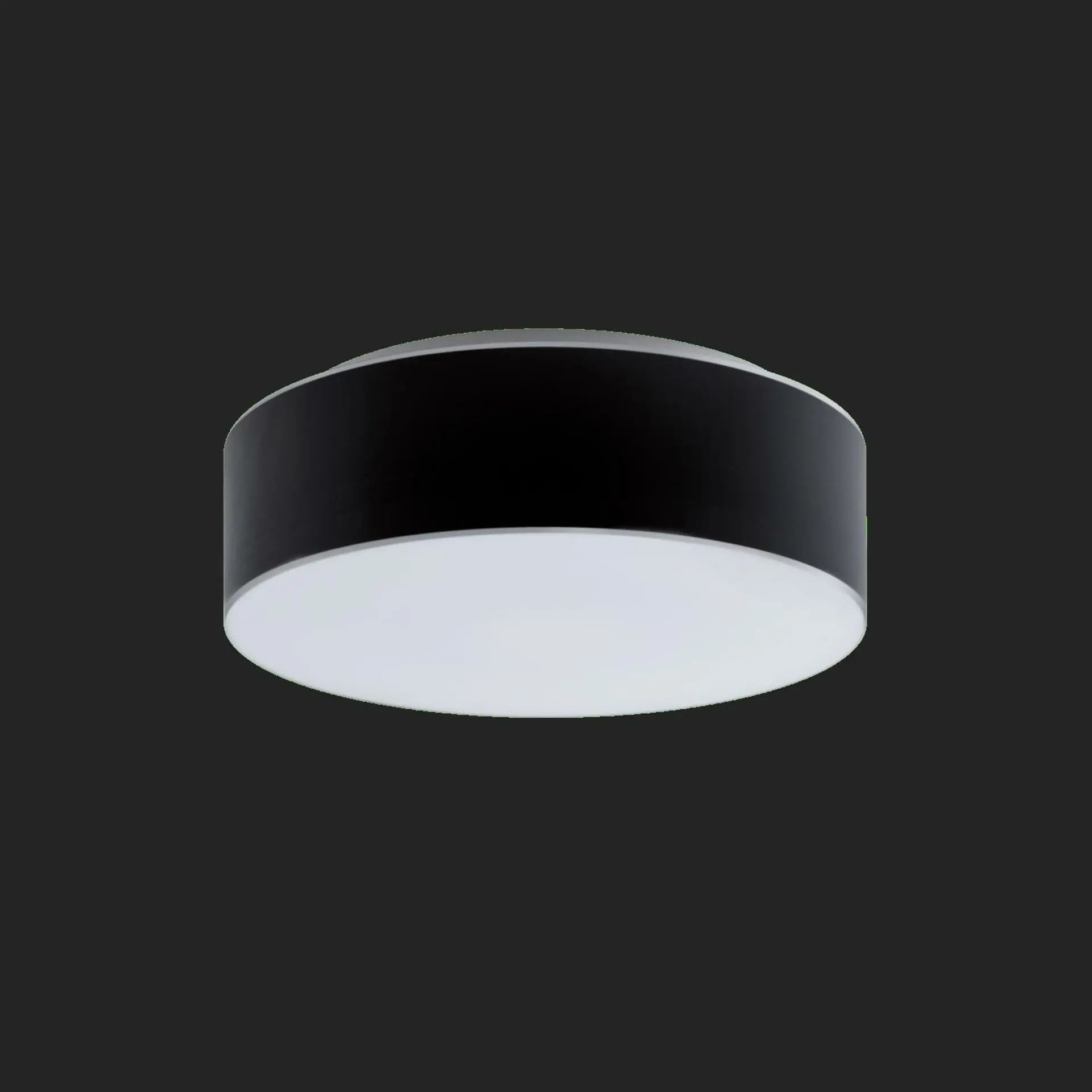 OSMONT ERI67025 ERIS C2 stropní/nástěnné skleněné svítidlo bílá / bílo - černá IP43 3000 K 19W LED nouzové kombinované 3 h