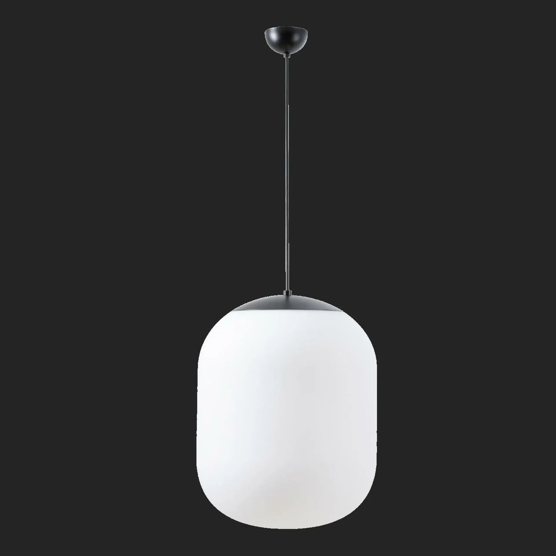OSMONT TAN67865 TANIA S2 závěsné skleněné svítidlo černá / bílá IP40 4000 K 41W LED nouzové kombinované 3 h