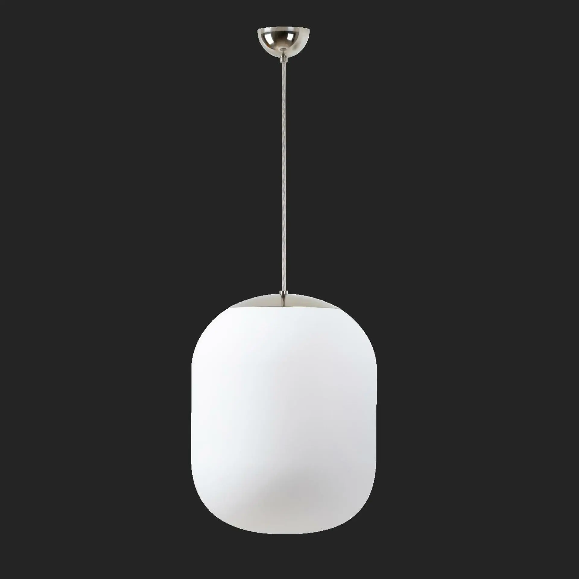 OSMONT TAN67871 TANIA S2 závěsné skleněné svítidlo nerez leštěná / bílá IP40 4000 K 41W LED nouzové kombinované 3 h