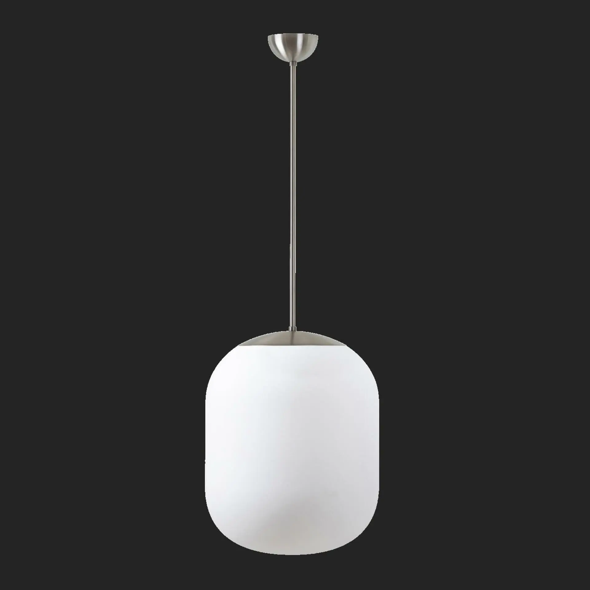 OSMONT TAN68214 TANIA P2 závěsné skleněné svítidlo nerez broušená / bílá IP40 3000 K 41W LED nouzové kombinované 3 h