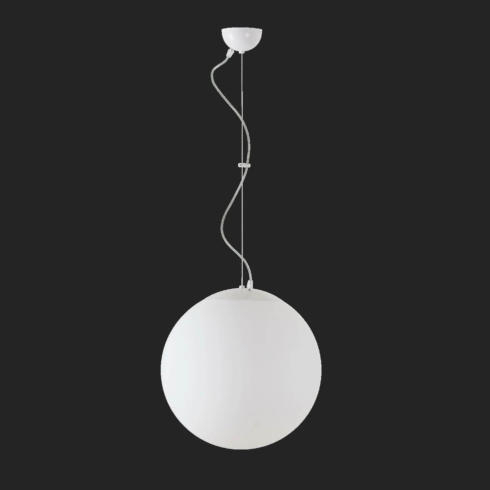 OSMONT ADR68330 ADRIA L3 závěsné skleněné svítidlo bílá IP40 3000 K 27W LED nouzové kombinované 1 h