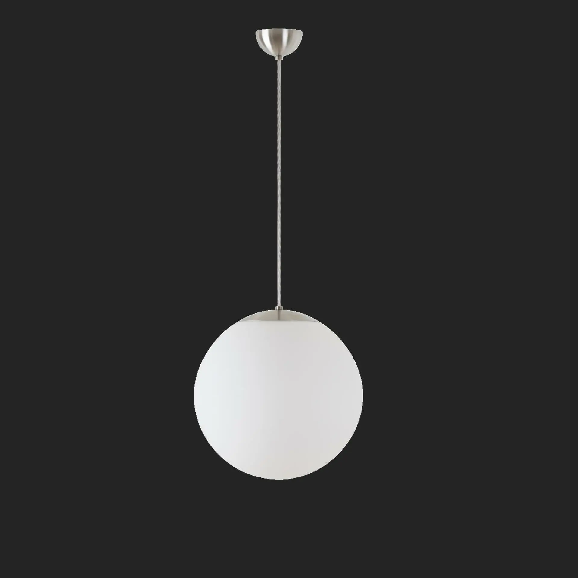 OSMONT ADR68344 ADRIA S3 závěsné skleněné svítidlo nerez broušená / bílá IP40 3000 K 27W LED nouzové kombinované 1 h