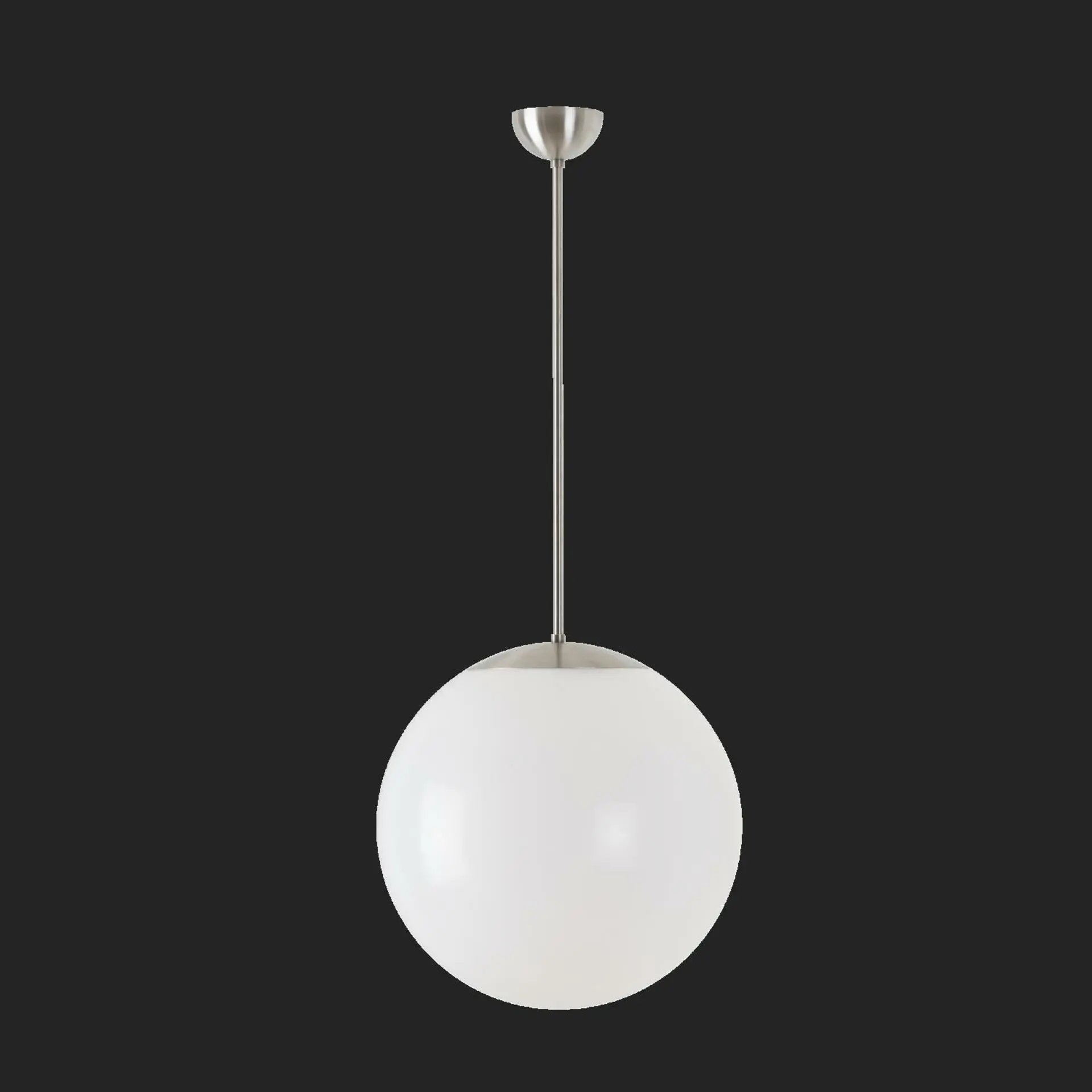 OSMONT ISI68874 ISIS P3 závěsné plastové svítidlo nerez broušená / bílá IP40 4000 K 27W LED nouzové kombinované 1 h