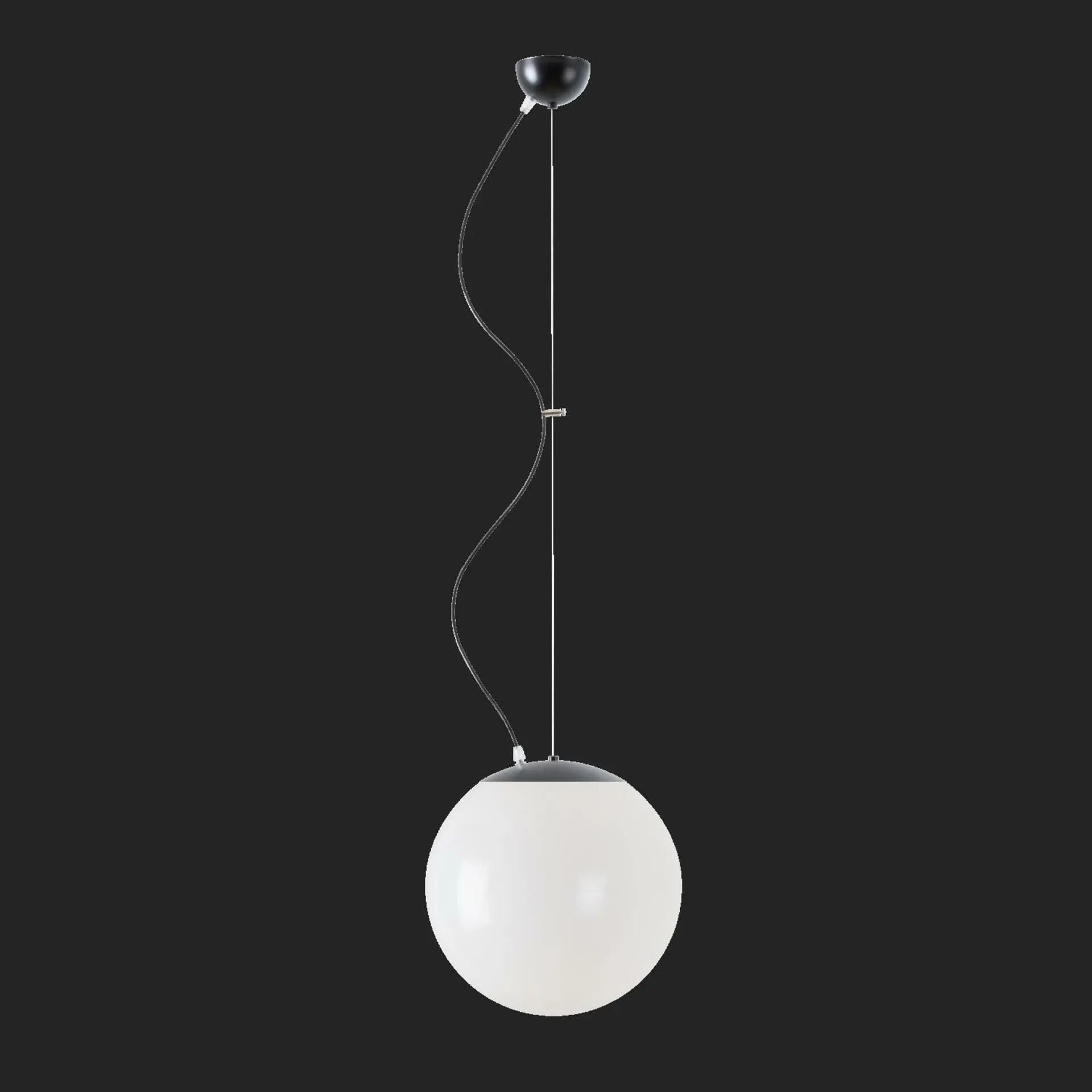 OSMONT ISI68882 ISIS L3 závěsné plastové svítidlo černá / bílá IP40 4000 K 27W LED nouzové kombinované 1 h