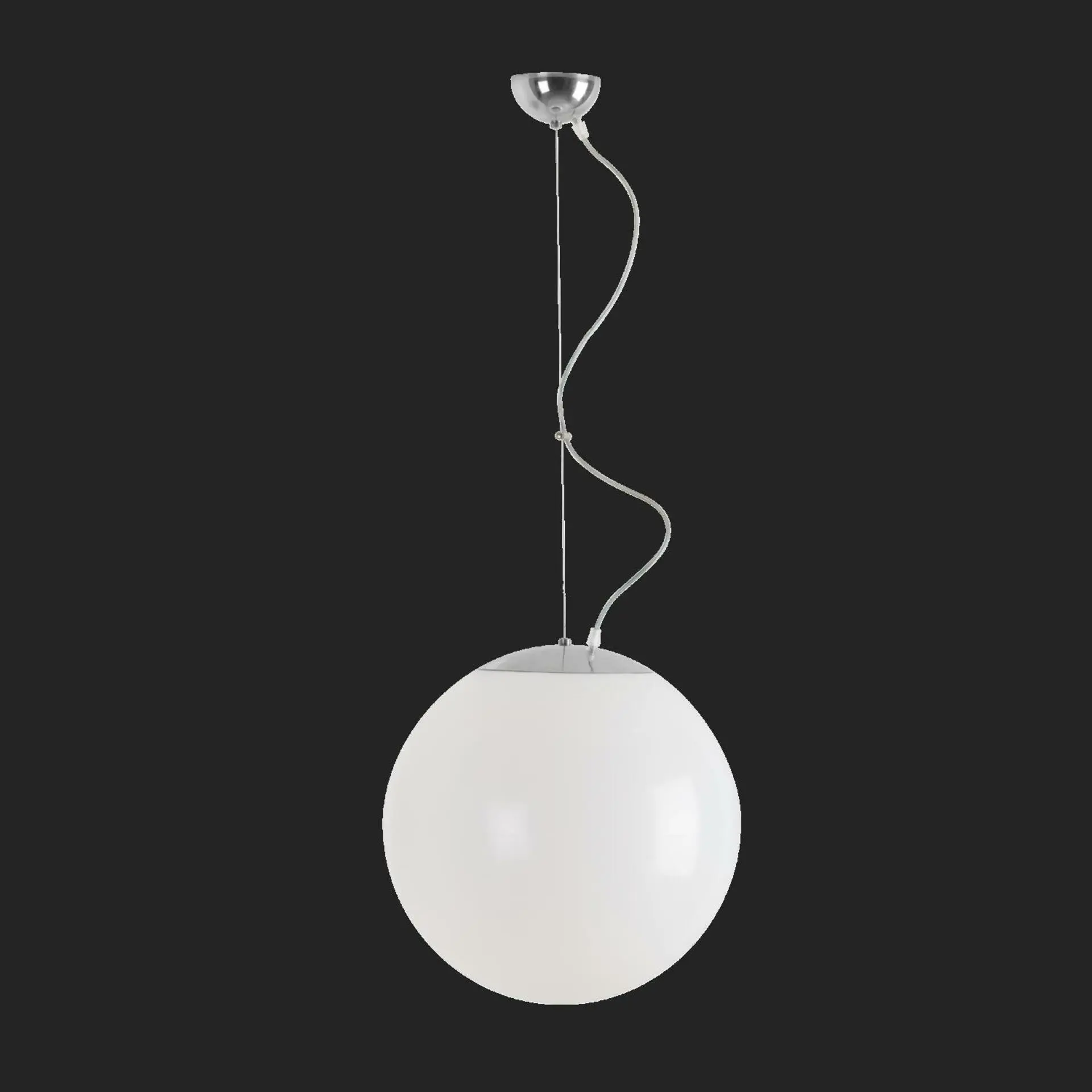 OSMONT ISI68886 ISIS L3 závěsné plastové svítidlo nerez leštěná / bílá IP40 4000 K 27W LED nouzové kombinované 1 h