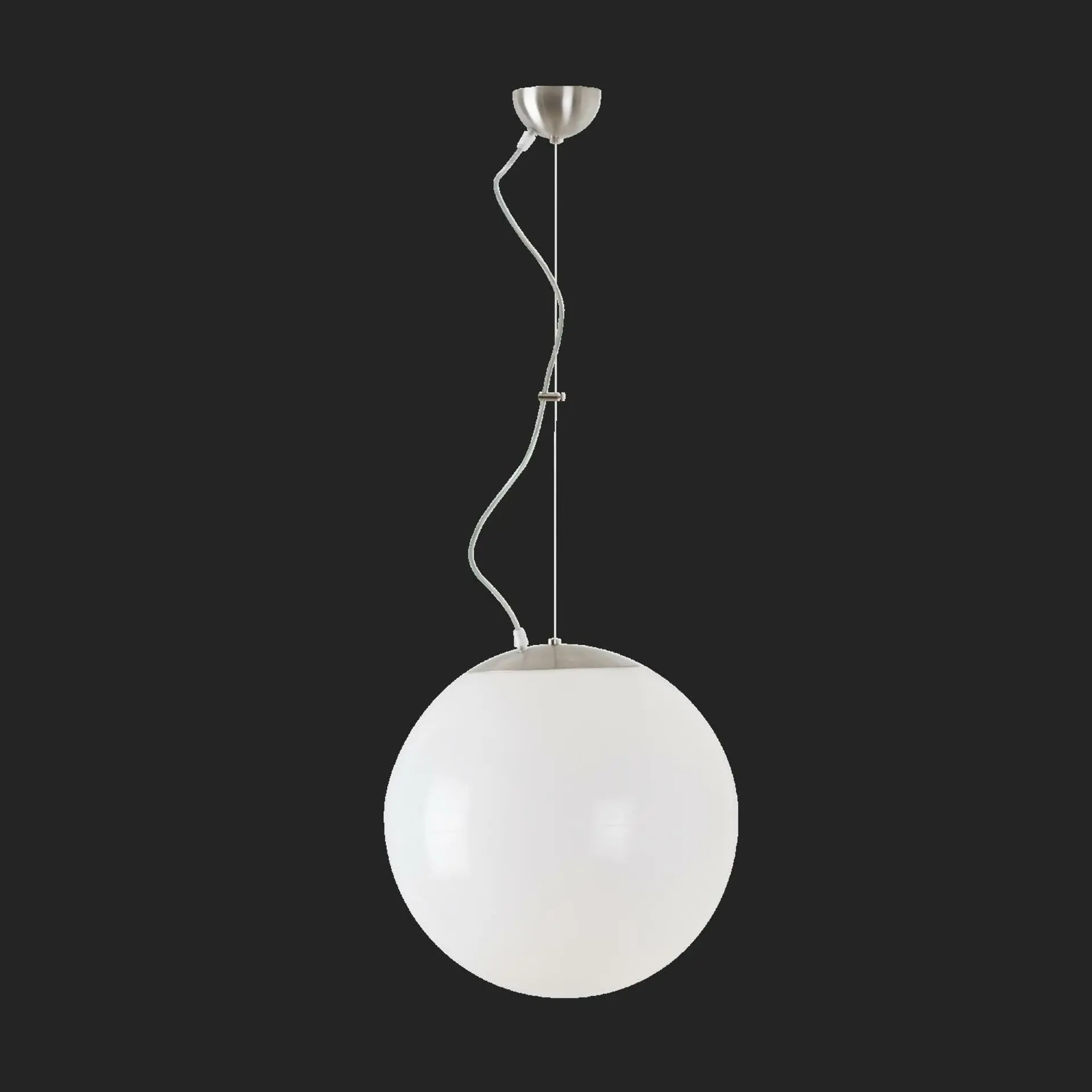 OSMONT ISI68888 ISIS L3 závěsné plastové svítidlo nerez broušená / bílá IP40 4000 K 27W LED nouzové kombinované 1 h