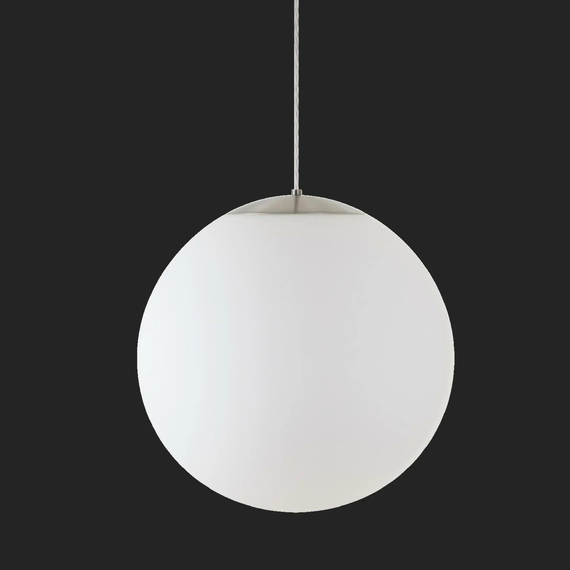 OSMONT ADR72114 ADRIA S4 HP závěsné skleněné svítidlo nerez broušená / bílá IP40 3000 K 58W LED nouzové kombinované 3 h