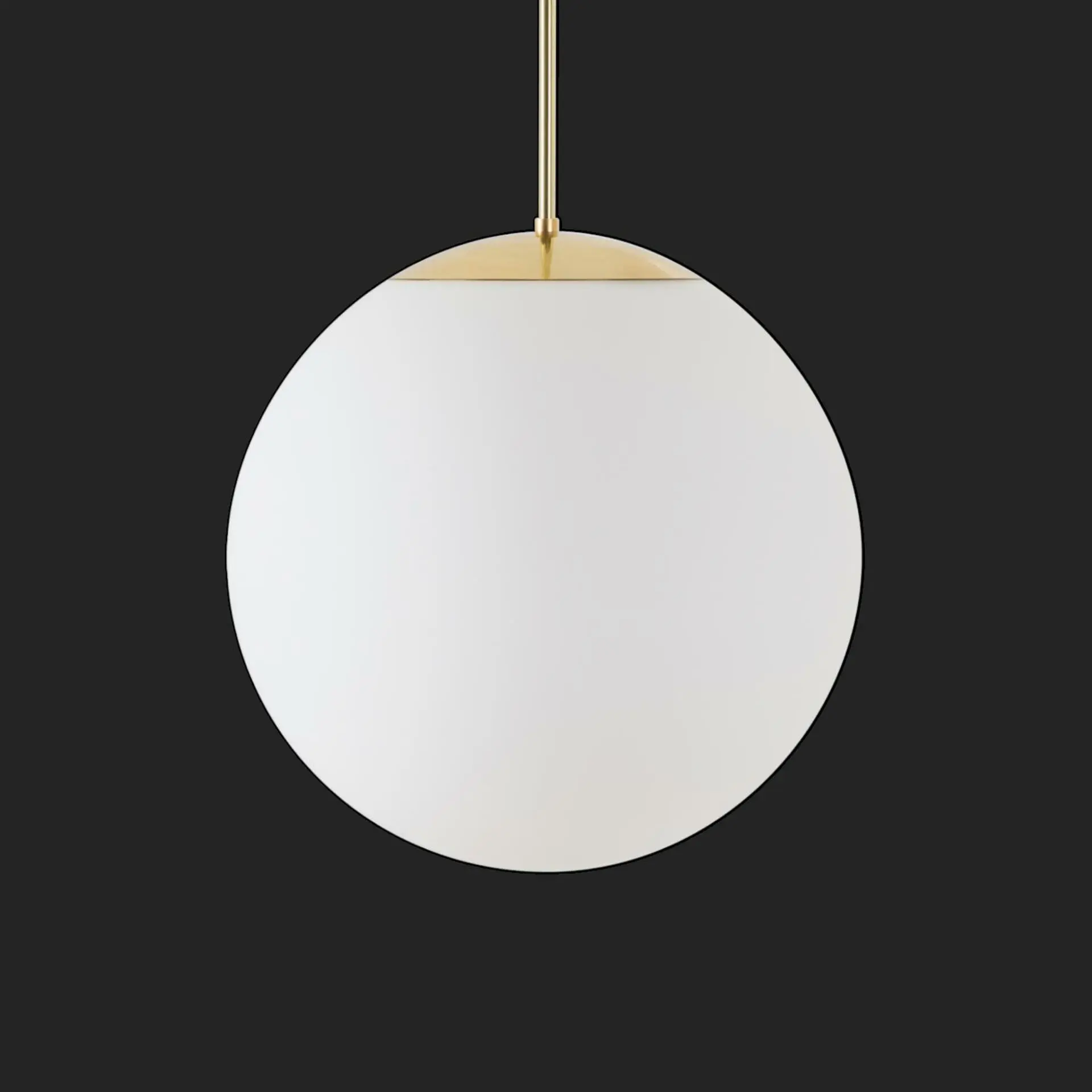OSMONT ADR72521 ADRIA P3 HP závěsné skleněné svítidlo mosaz leštěná / bílá IP40 4000 K 52W LED nouzové kombinované 3 h