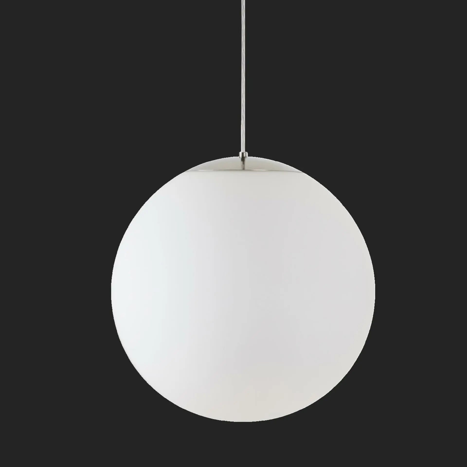 OSMONT ADR72613 ADRIA S4 HP závěsné skleněné svítidlo nerez leštěná / bílá IP40 4000 K 58W LED nouzové kombinované 3 h