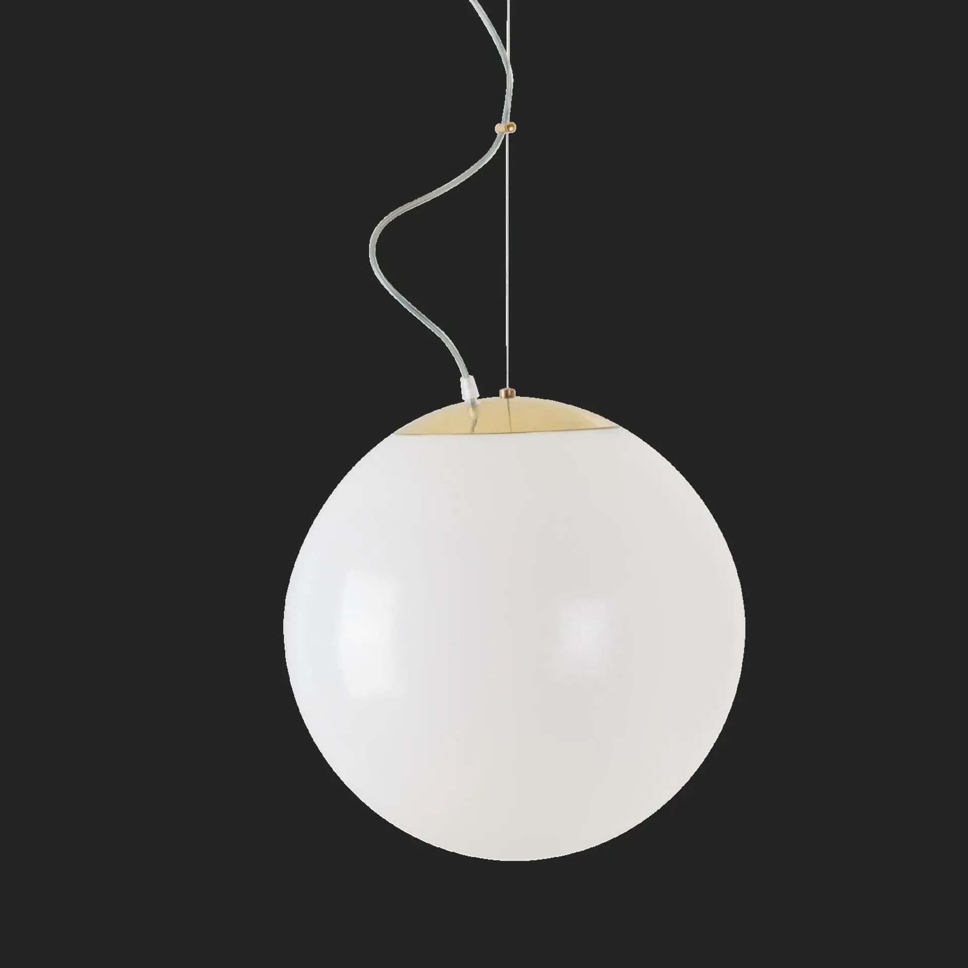 OSMONT ISI72719 ISIS L3 PM HP závěsné plastové svítidlo mosaz leštěná / bílá IP40 4000 K 52W LED nouzové kombinované 3 h