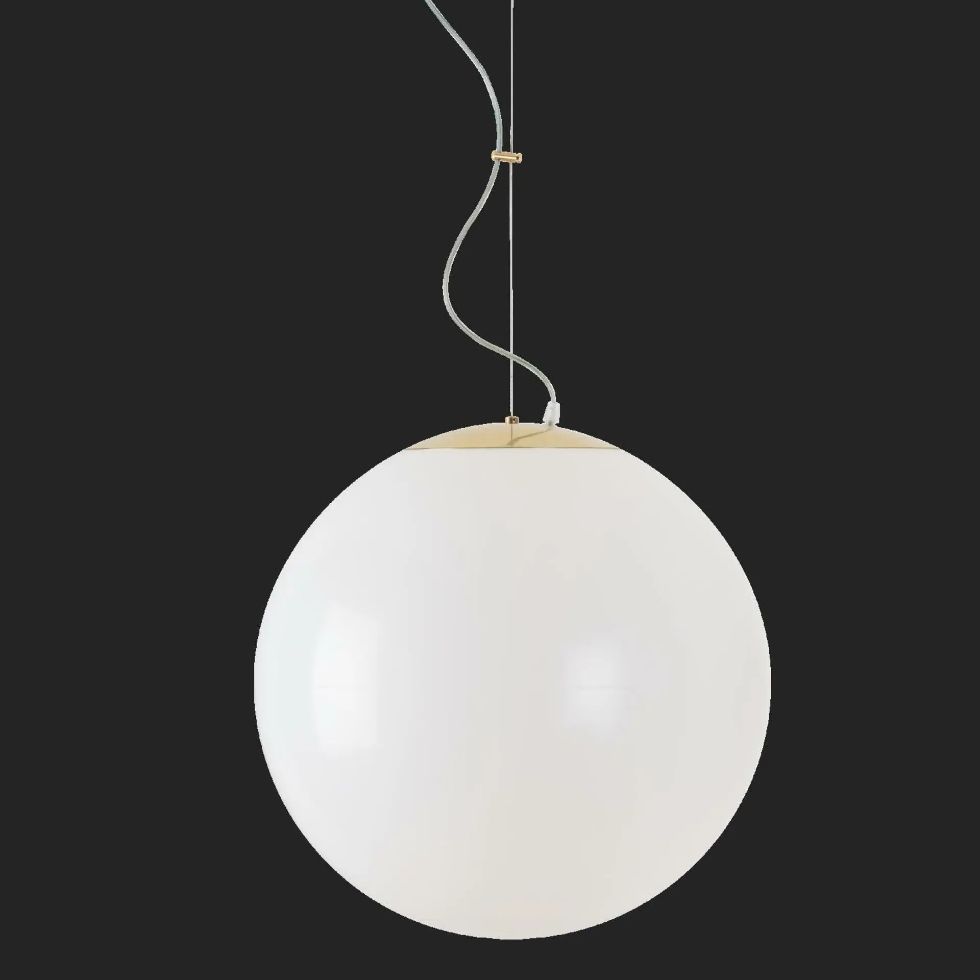 OSMONT ISI72729 ISIS L4 PM HP závěsné plastové svítidlo mosaz leštěná / bílá IP40 4000 K 58W LED nouzové kombinované 3 h