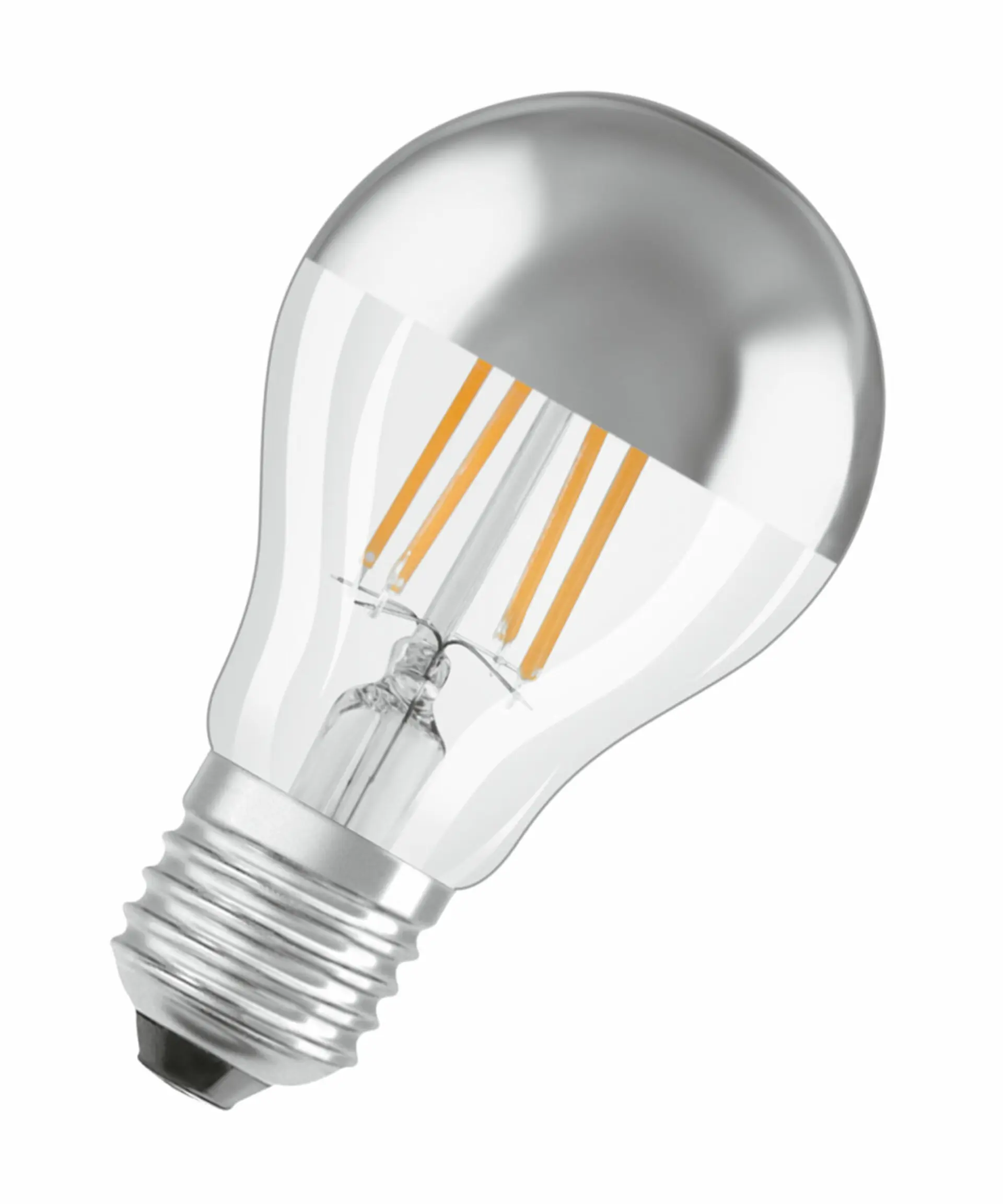 LEDVANCE OSRAM LED STAR CL A FIL Mirror Silver 34 non-dim 4W/827 E27