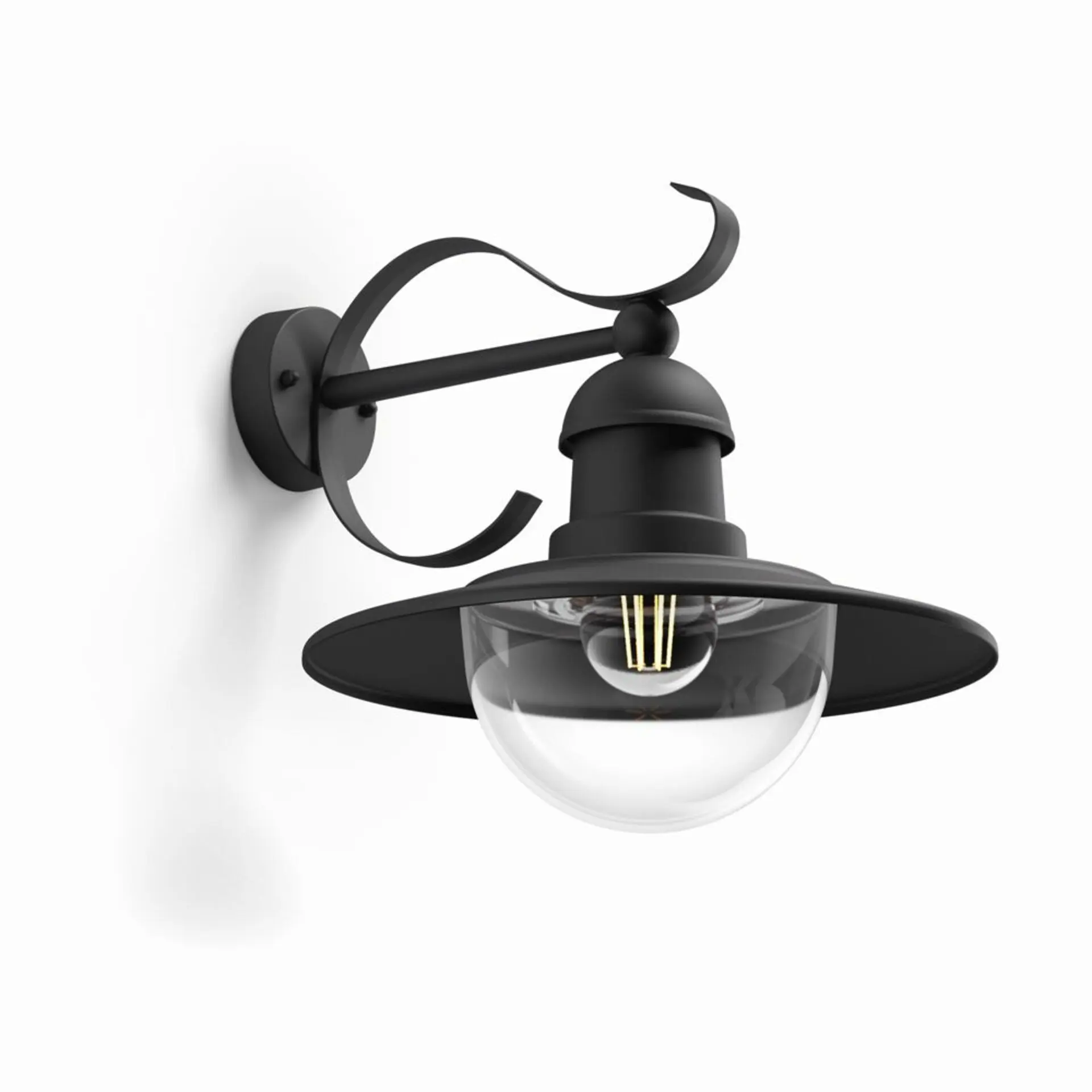 Philips myGarden - Venkovní nástěnné svítidlo 30x29 cm, E27, černá 915005308701