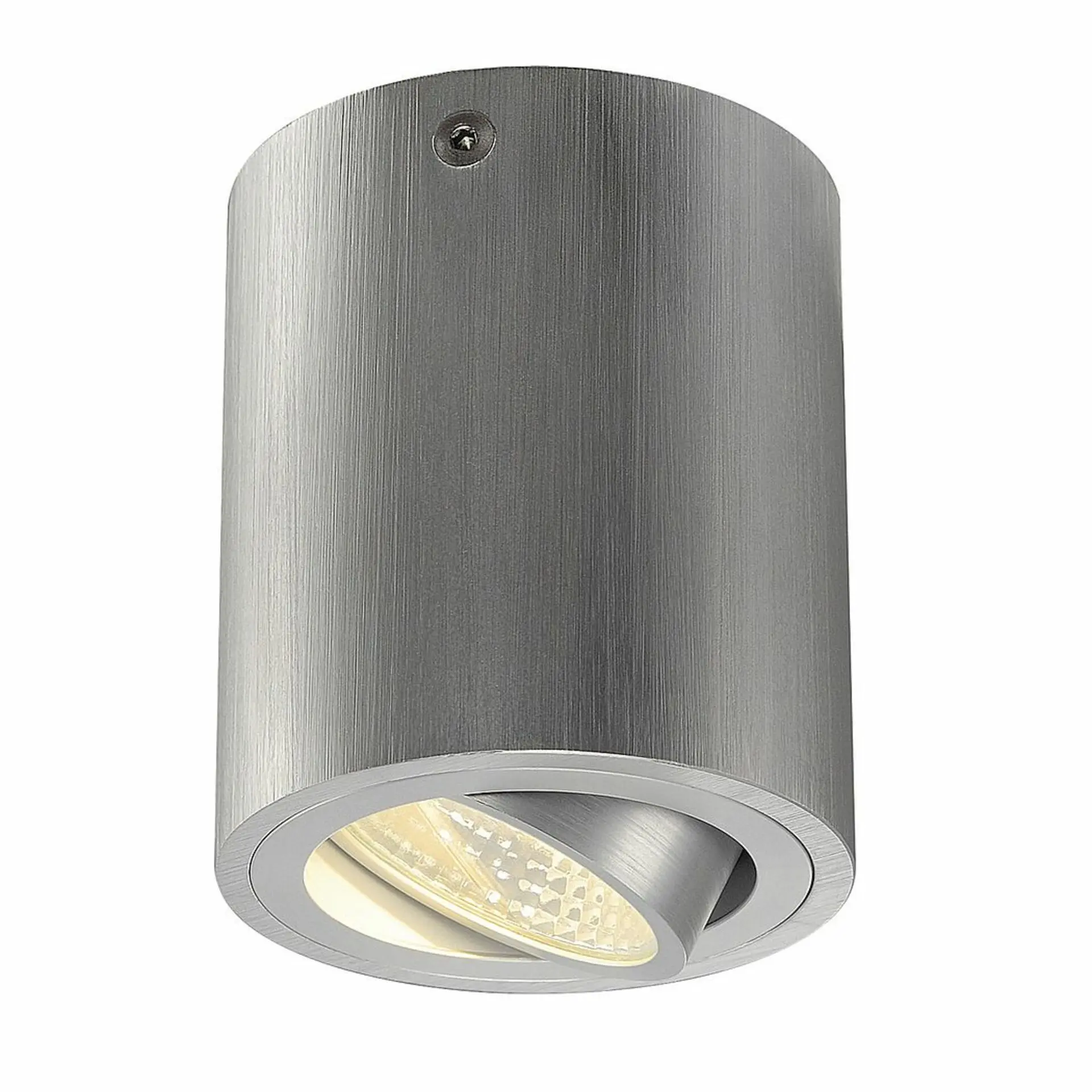 BIG WHITE SLV TRILEDO ROUND CL, stropní svítidlo, LED, 3000K, kulaté, kartáčovaný Al, 38°, 8,2 W, vč. ovladače 113936