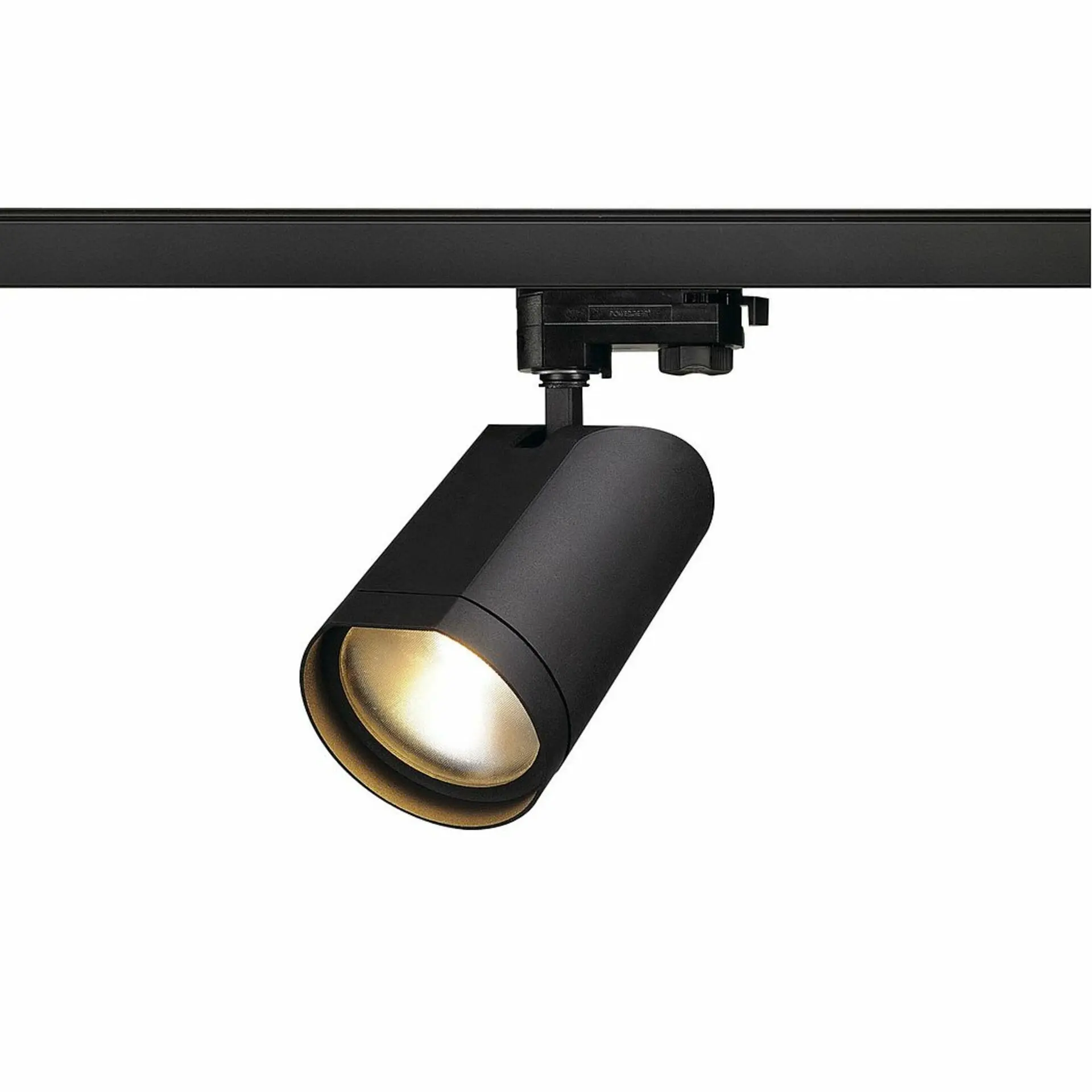 VÝPRODEJ VZORKU BIG WHITE SLV BILAS, bodové svítidlo pro vysokonapěťovou 3fázovou proudovou sběrnici, LED, 2700K, kulaté, černé matné, 60°, 16 W, vč